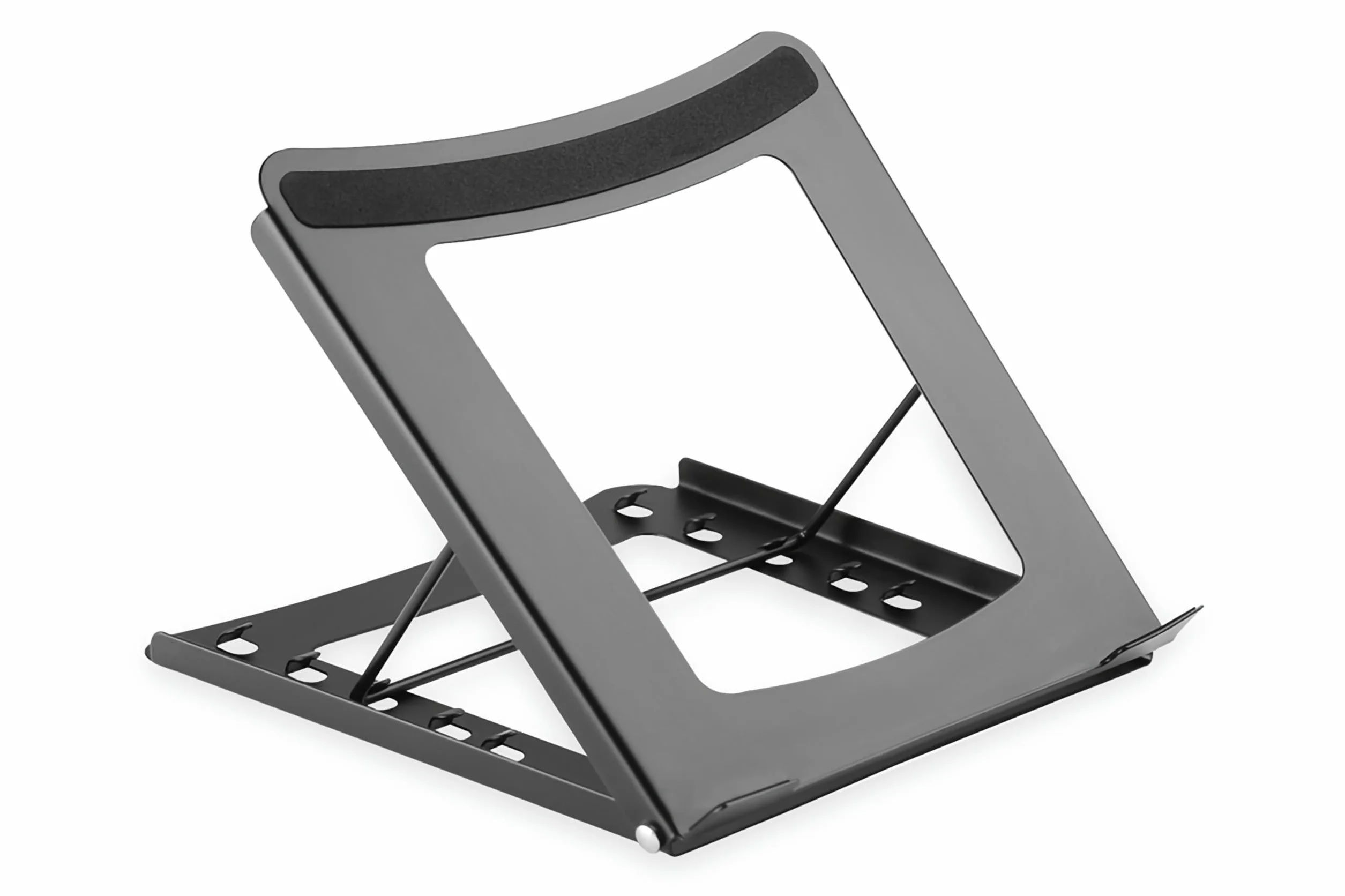 DIGITUS Supporto per notebook - Regolabile in 5 posizioni - Per laptop da 10" a 15" - Acciaio resistente - Nero