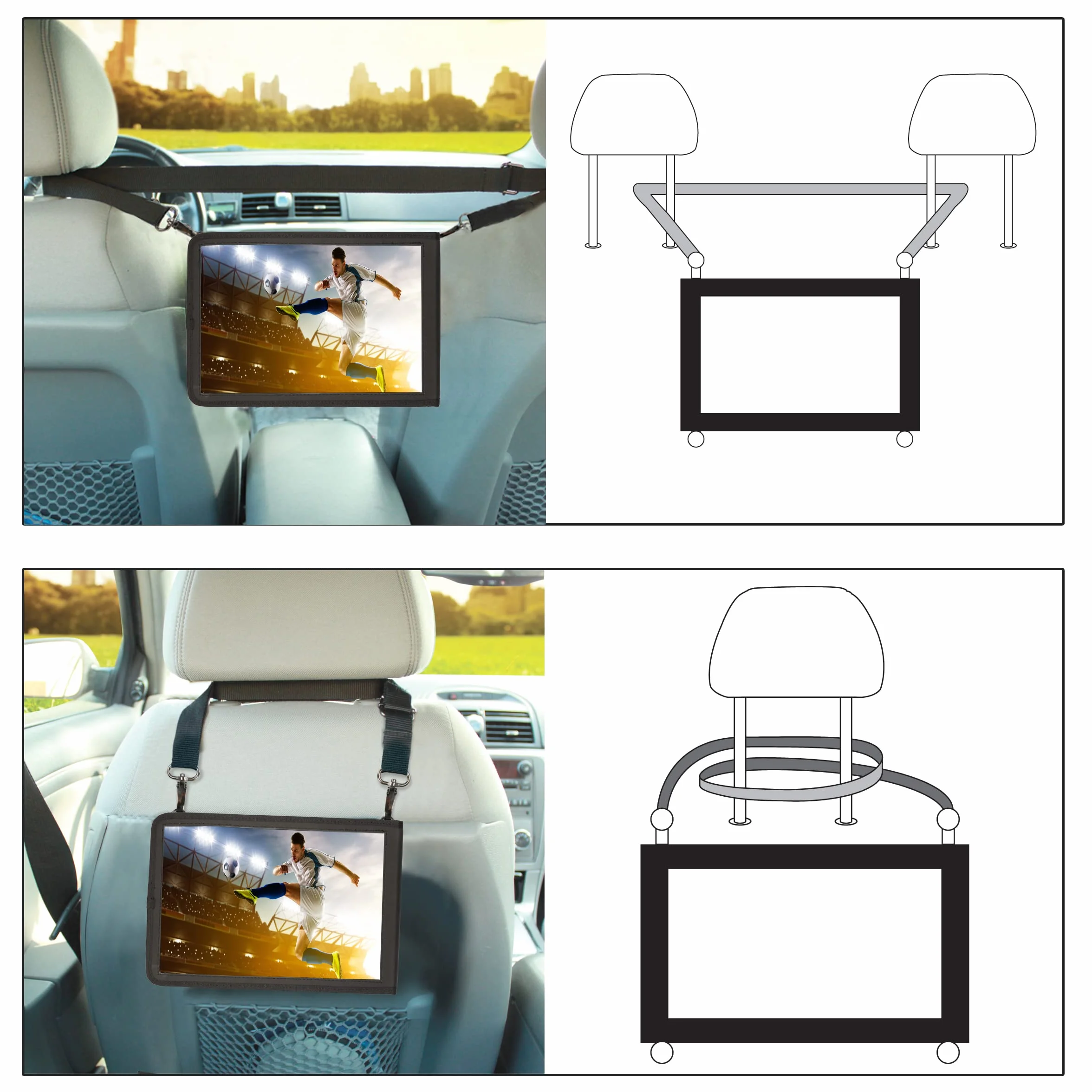 USA GEAR Tablet da 7 pollici con frontale aperto, tracolla ed esterno protettivo - Compatibile con Samsung Galaxy Tab A e iPad Mini