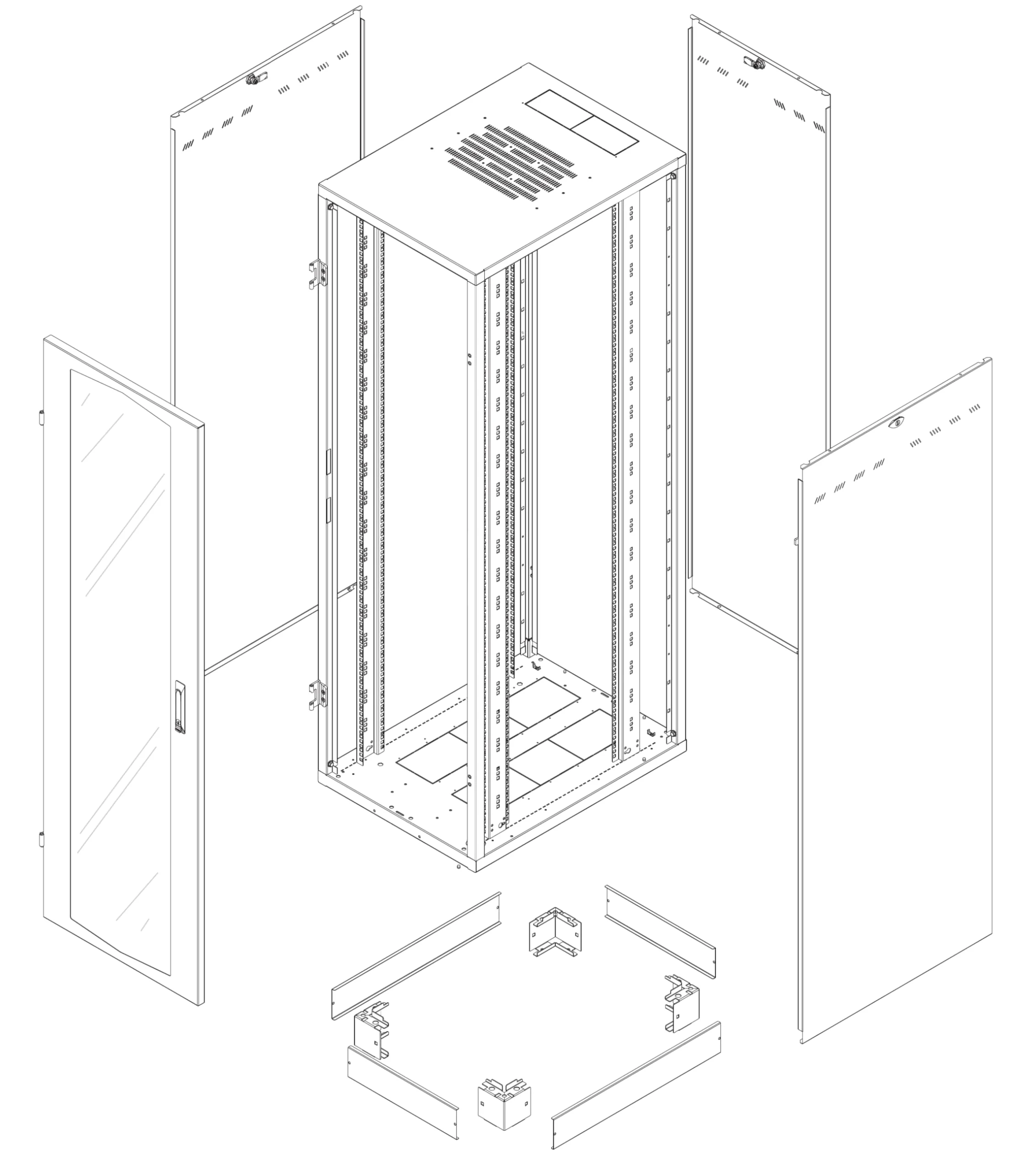 Intellinet 161064 Armadio Rack NextGen 19" 600x800 38U Nero Nero
