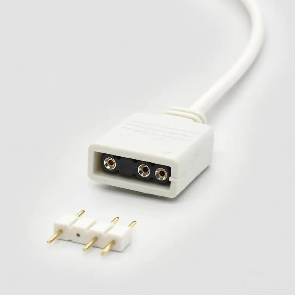 RUNCCI-YUN 5 pezzi Cavo splitter 5V 3 pin ARGB di Estensione 3 pin,Femmina a Femmina ARGB Prolunga Ventola Cavo per ventole RGB per PC e serie LED (30 cm, Bianco)