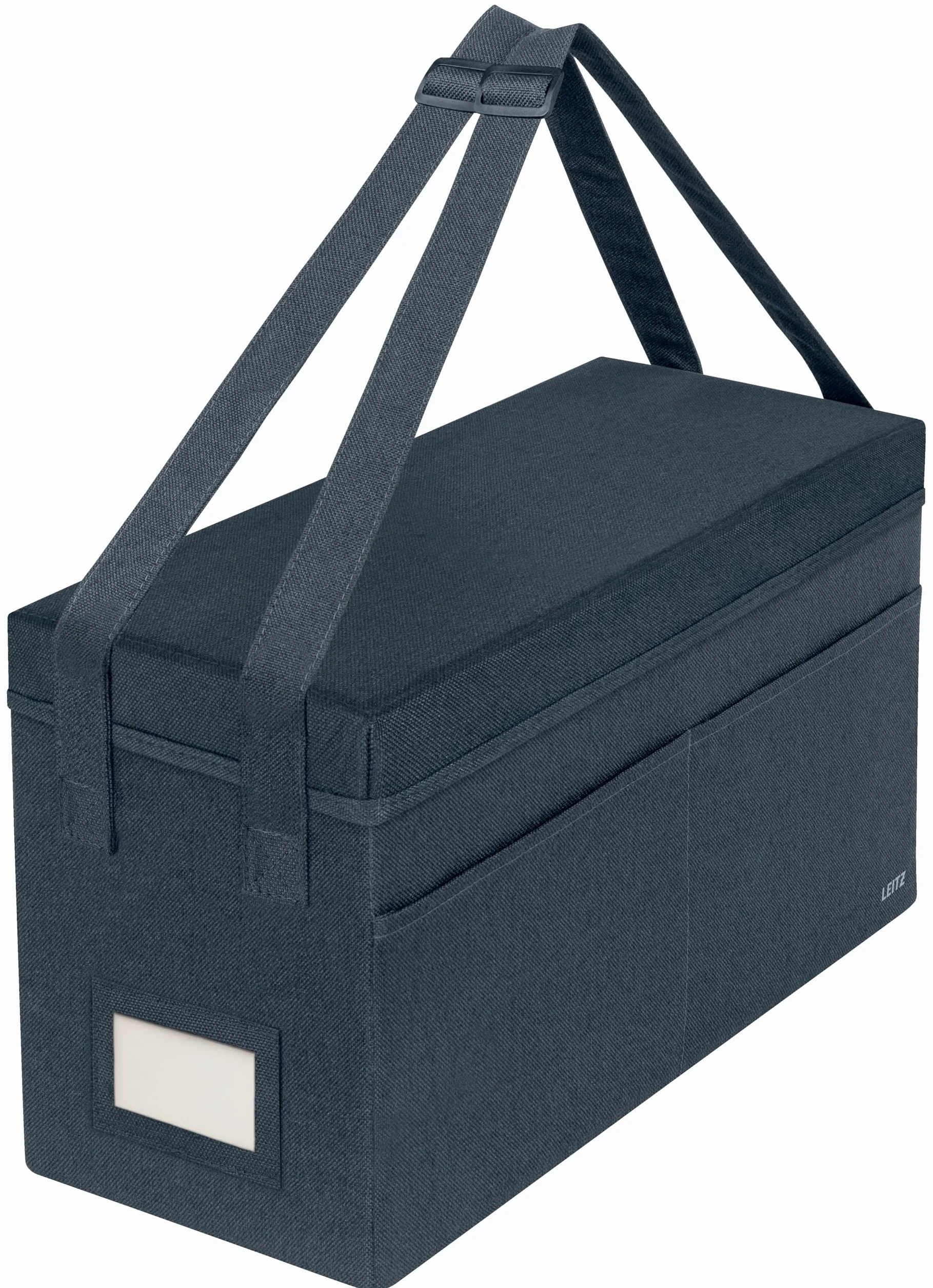 Leitz Hot Desking, Borsa da Lavoro mobile con chiusura, 3 Scomparti, Manici Regolabili, Tracolla, Targhetta Portanome, Ottima per scrivania condivisa per Laptop fino a 16" e accessori, Grigio Velluto
