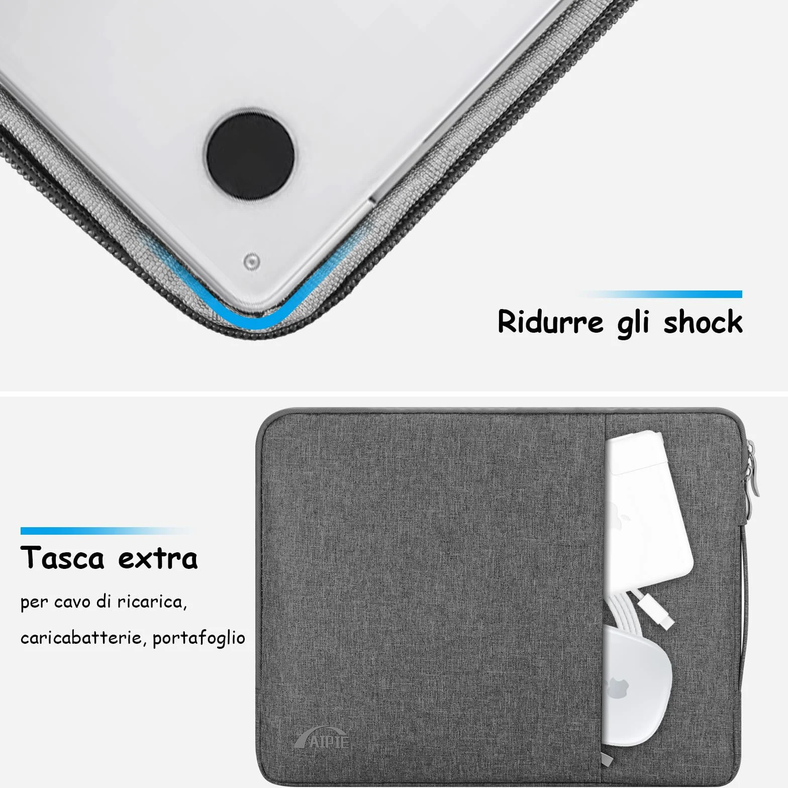 Custodia per computer 17 16 15 14 13 11,6 pollici, borsa per PC portatile, 2 sacchetti, compatibile con Macbook, Acer, ASUS, Dell, Lenovo, HP, MSI Protezione Scuola
