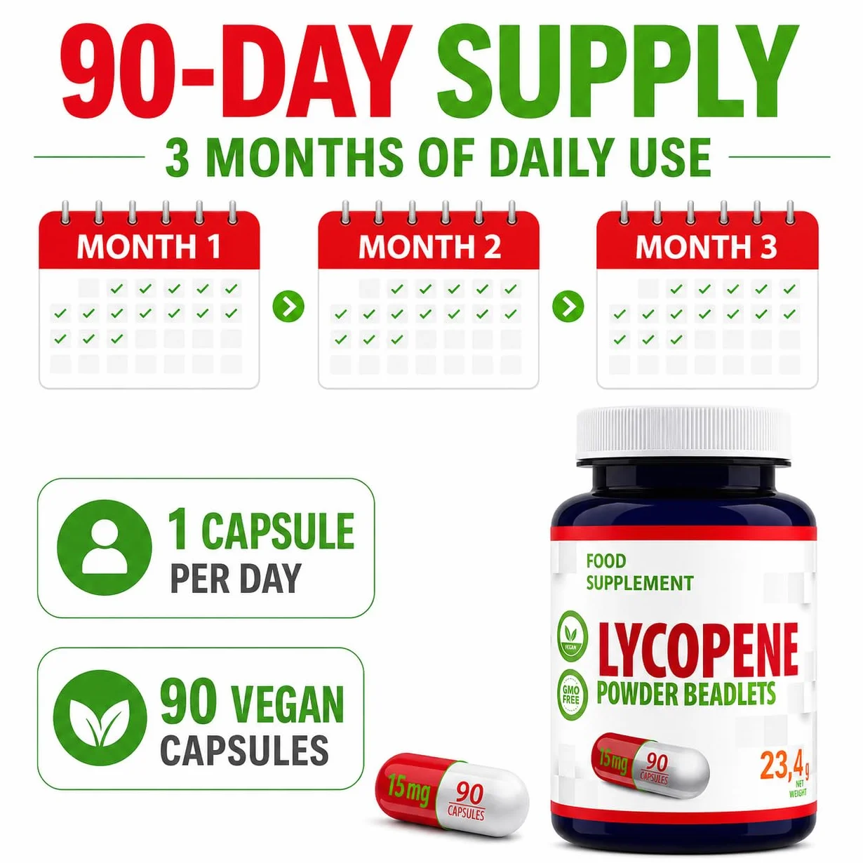 Hepatica Licopene 15 mg 90 Capsule Vegane Estratto di Pomodoro Standardizzato 10% Licopene