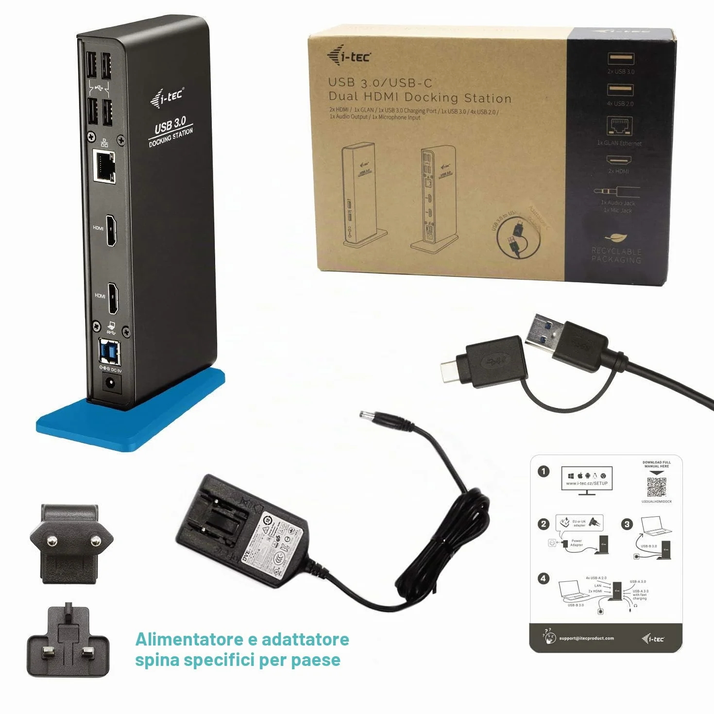 i-tec Docking station USB 3.0/USB-C Dual HDMI