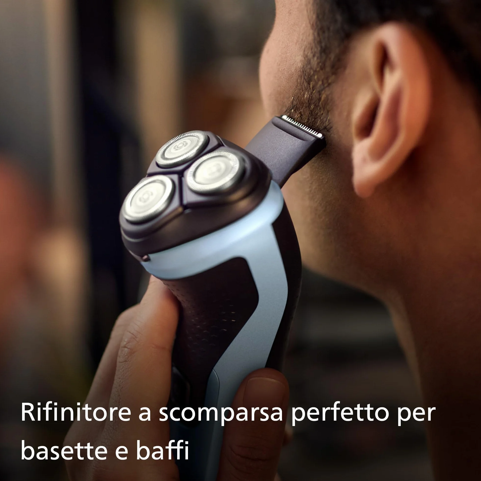 Philips Rasoio Elettrico Serie 3000x Wet & Dry Uomo Blu Cielo SkinProtect X3053/00