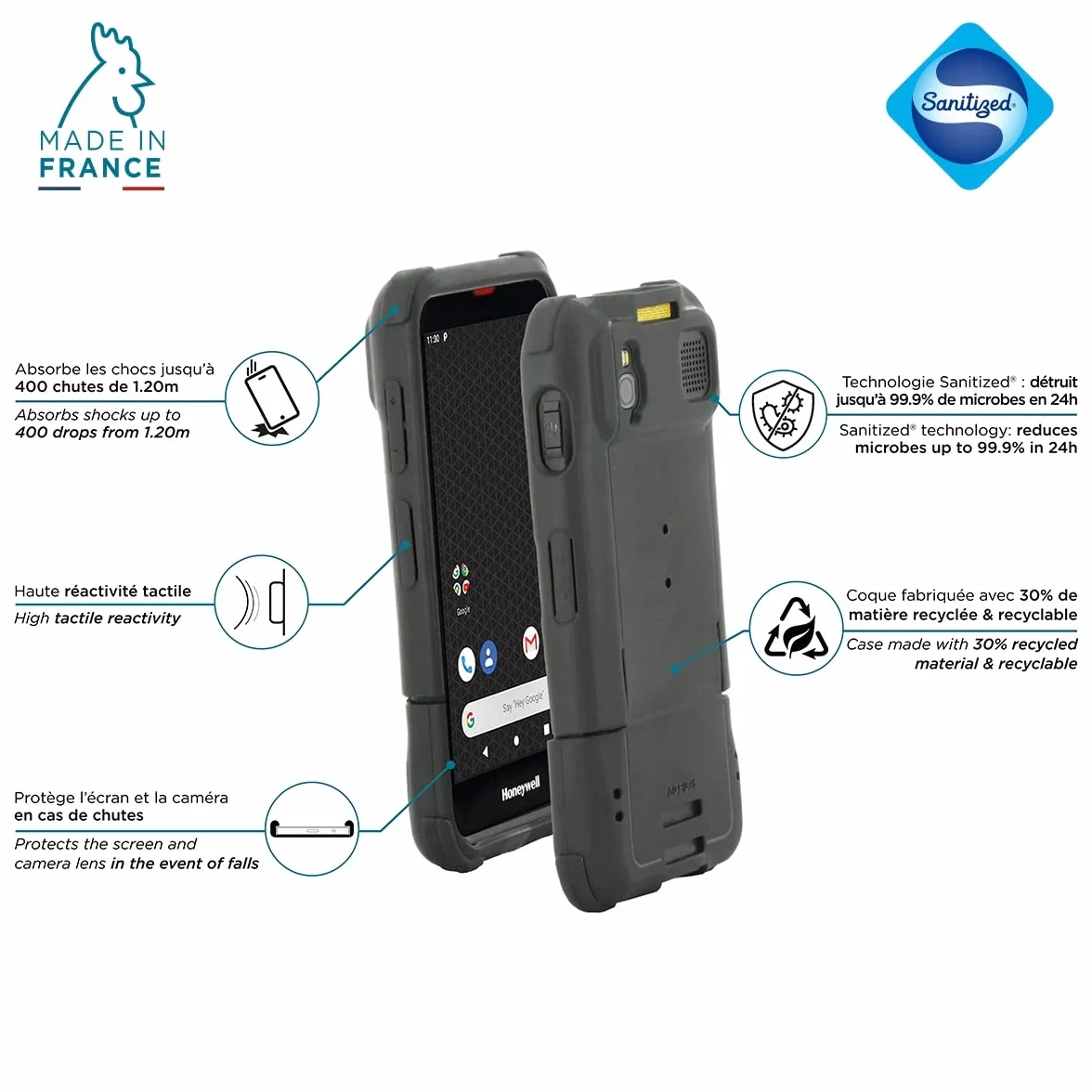 Mobilis Guscio Protettivo Rinforzato Compatibile con Honeywell EDA56 EDA52 PROTECH