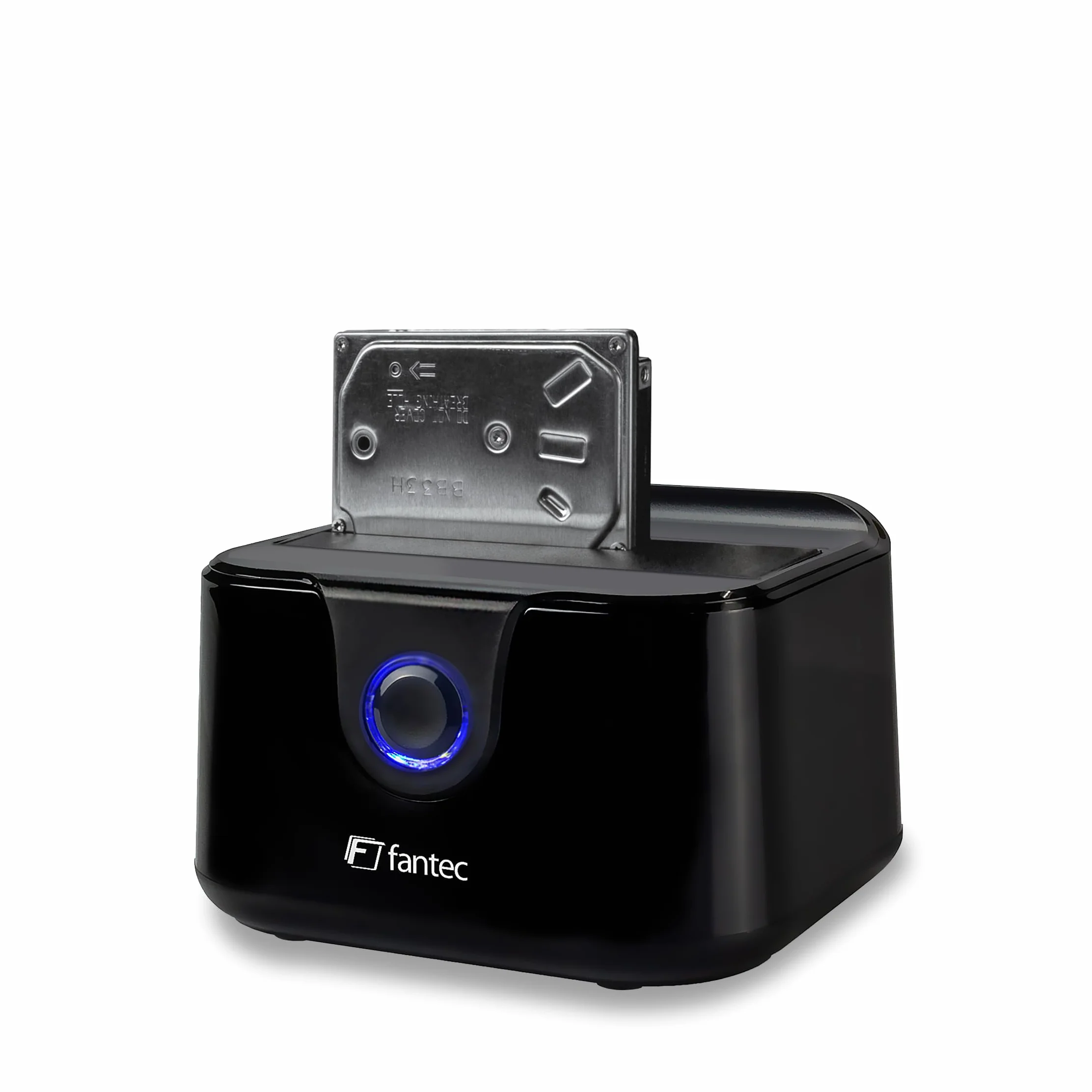 FANTEC DS-X1U3-Glanz USB 3.2 Gen1 Docking Station for 2.5/3.5 inch SATA SSD Hard Disk, 5Gbit/s, Black