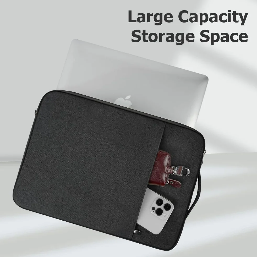 Flintronic Custodia per Laptop da 14 Pollici, Sleeve per Laptop, Impermeabile Custodia Borsa Custodia Protettiva Compatibile con MacBook Pro/Acer/Dell/Lenovo/HP/Samsung/Sony/Asus, 14 Pollici -Nero