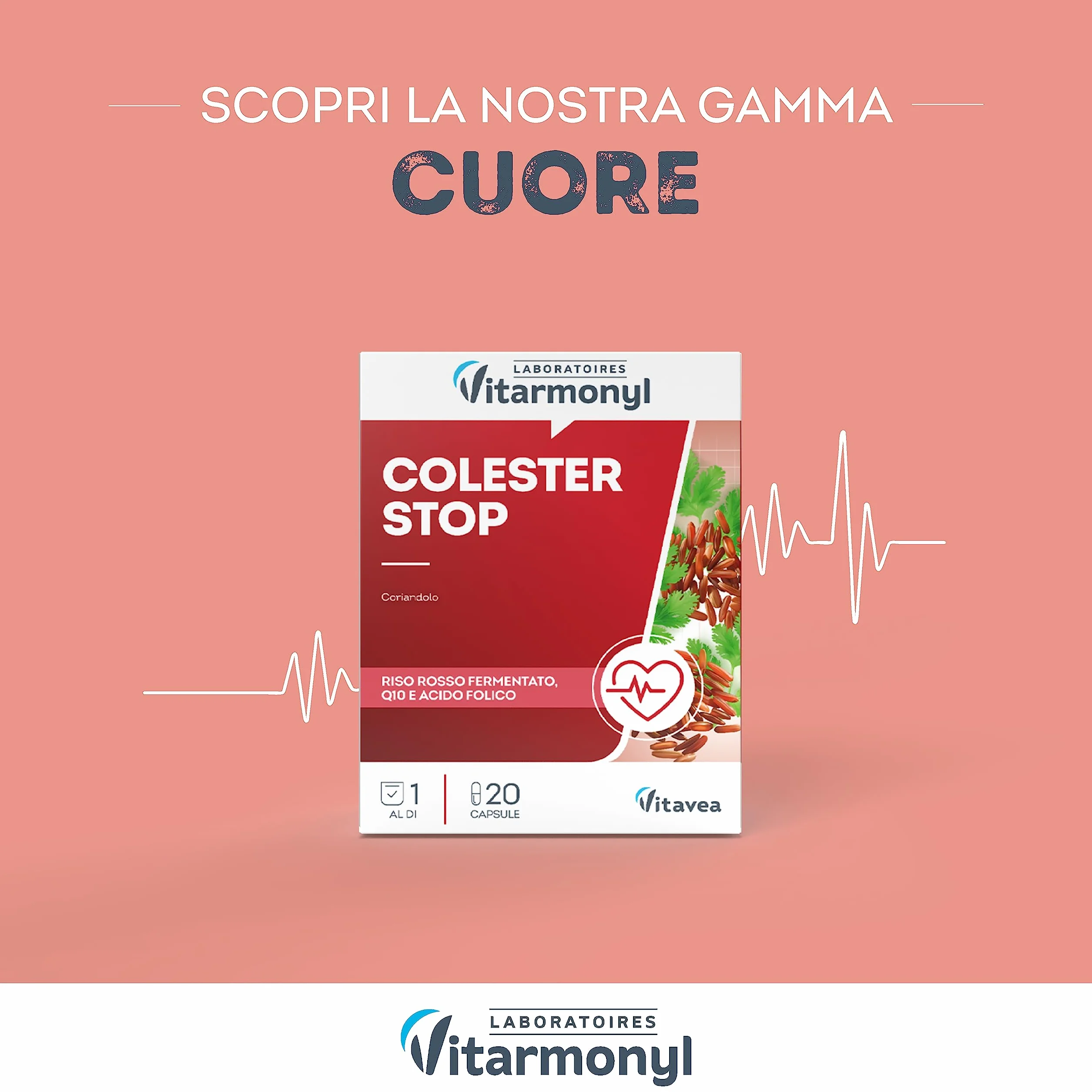 Vitarmonyl Omega 3 EPA DHA Integratore Olio di Pesce Vitamina E 60 Softgel
