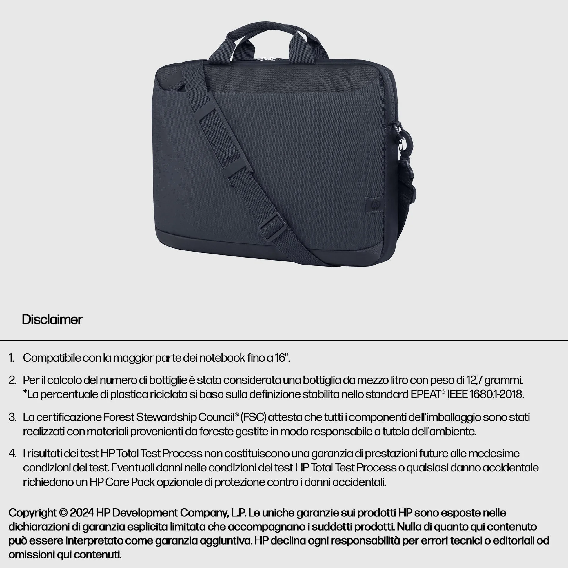HP Everyday Odyssey Gray Laptop Briefcase Unisex-Adulto