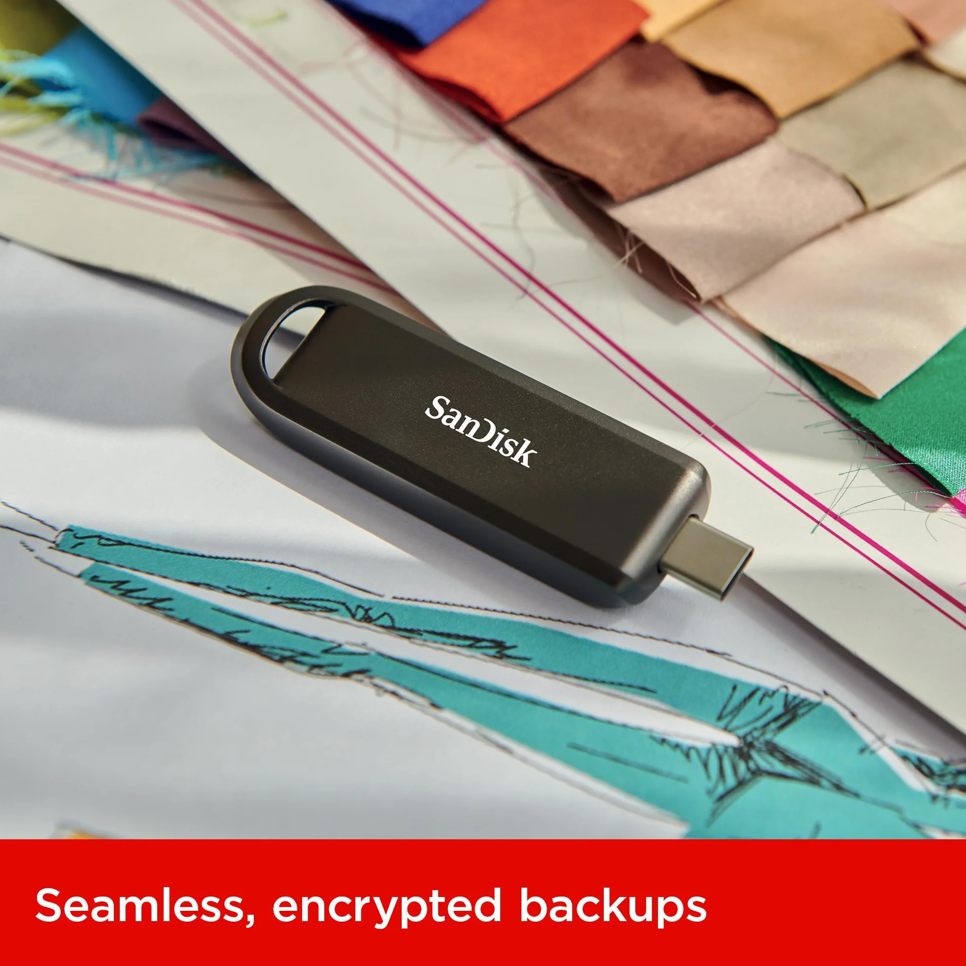 SANDISK Extreme PRO 256 GB Unità flash ad alte prestazioni, con USB Type-C (velocità fino a 1000 MB/s in lettura e fino a 900 MB/s in scrittura, RescuePRO Deluxe)