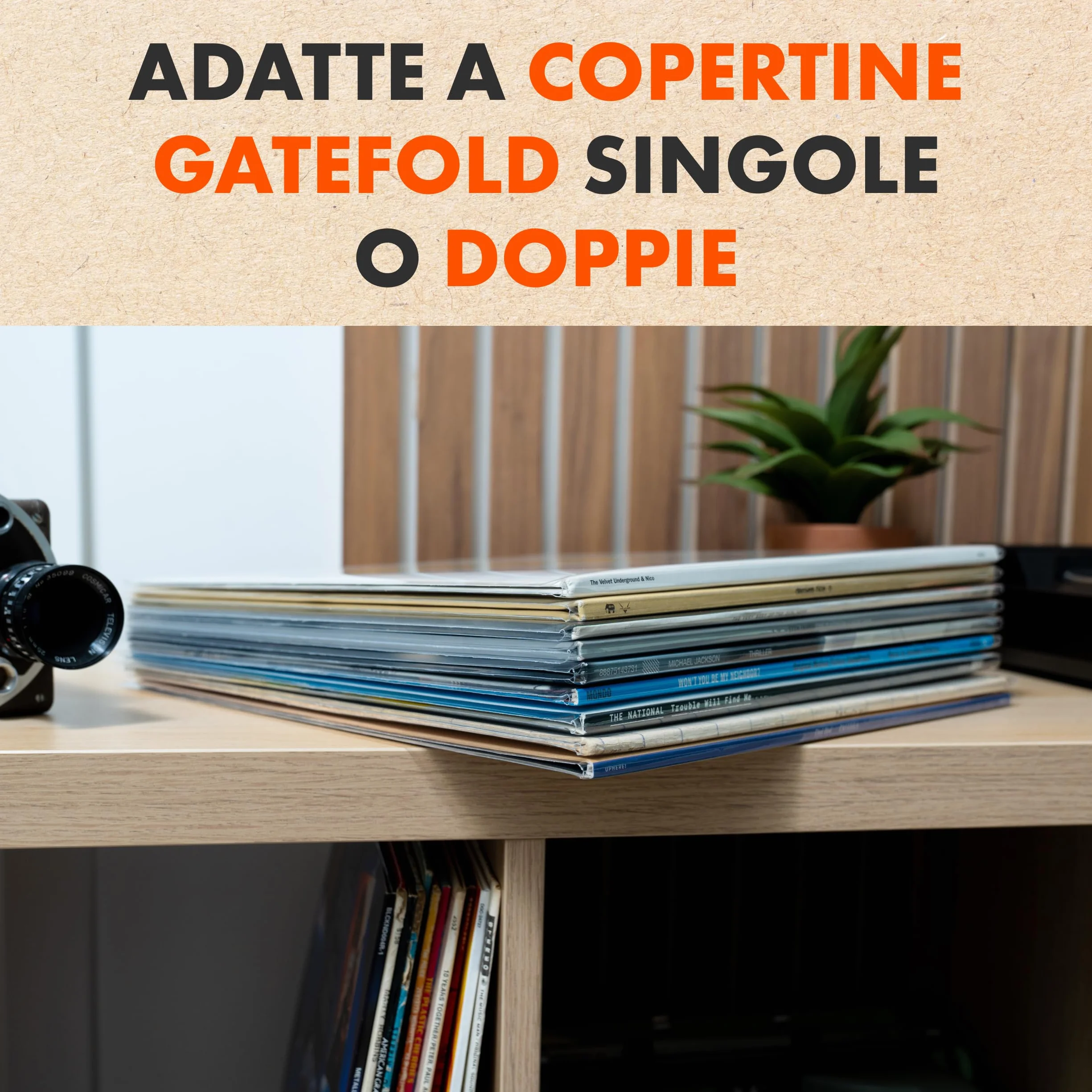 50x 33 Giri Buste Per Vinile GATEFOLD | CRYSTAL Trasparente Plastica Custodia Per Dischi Vinili Con Copertine Apribili | Per LP Singoli e Doppi