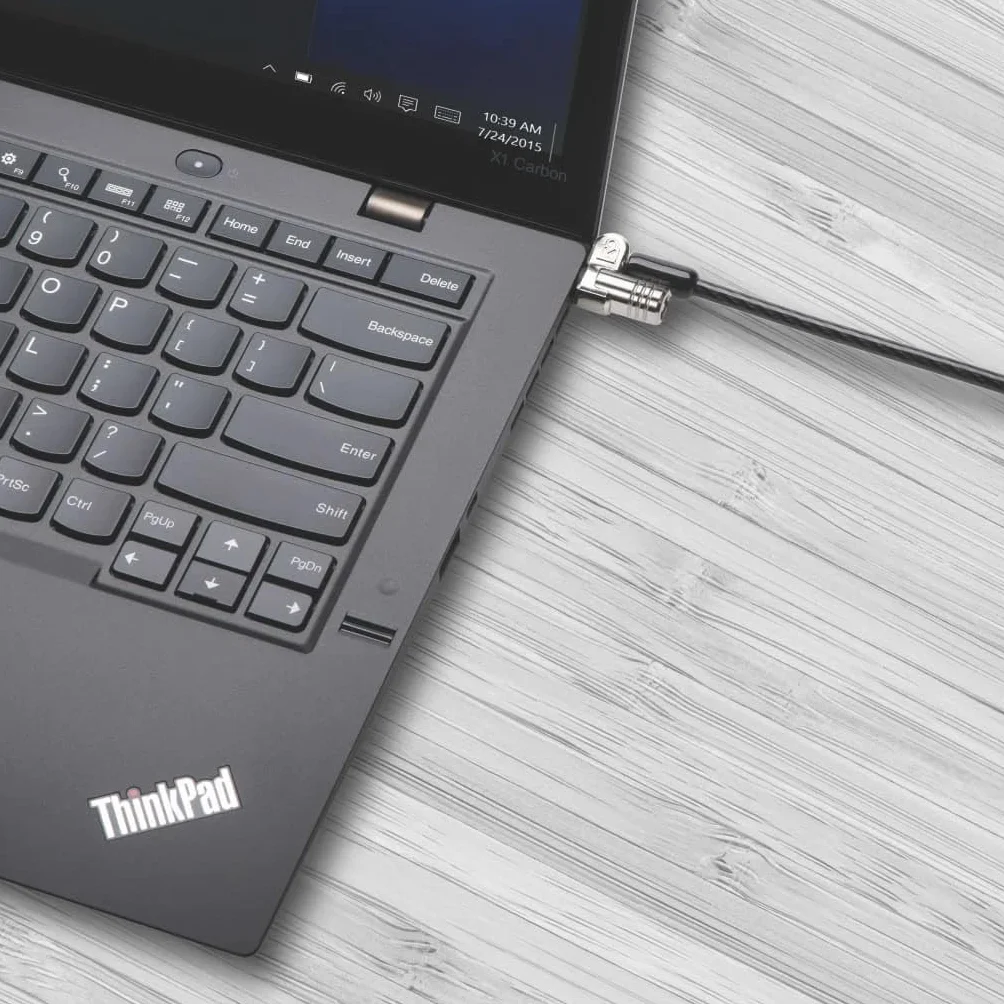 Kensington K65020EU MicroSaver 2.0 Cavo di Sicurezza per Computer in Carbonio, Ultra-Resistente al Taglio con Meccanismo di Chiusura T-Bar e Testina Spessa 10 mm - Lunghezza 1.8m