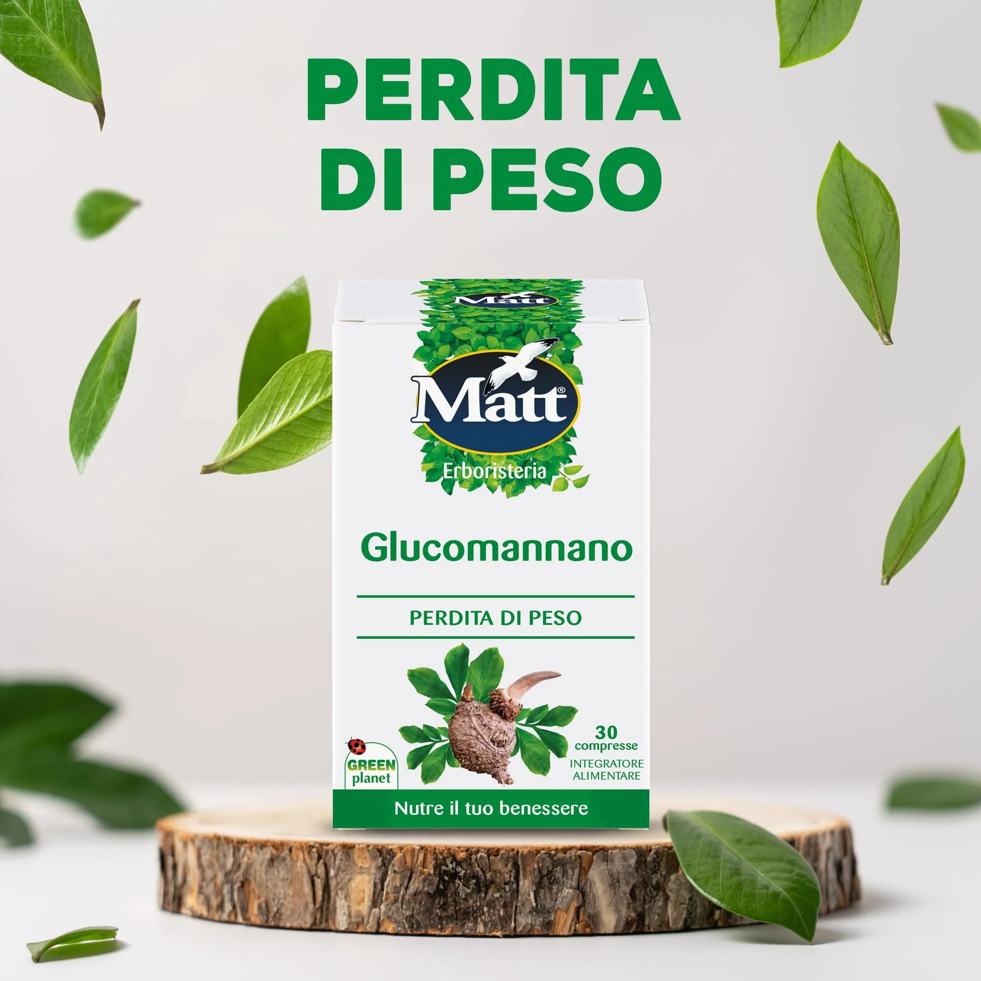 Glucomannano Integratore Alimentare 30 Compresse Dieta Ipocalorica Senso di Sazietà Senza Glutine