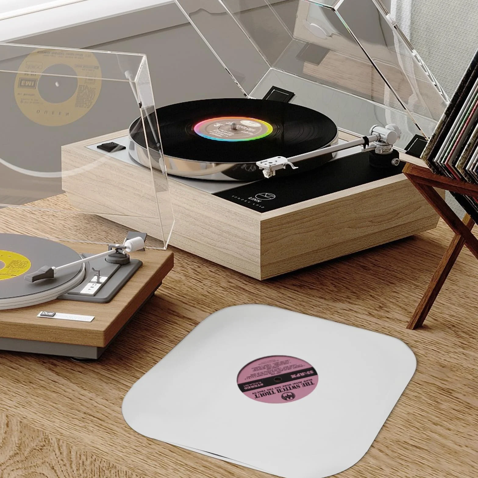 20 custodie interne per dischi in vinile in carta kraft bianca pesante con angoli arrotondati, coperture protettive antistatiche per album LP (17,8 cm)