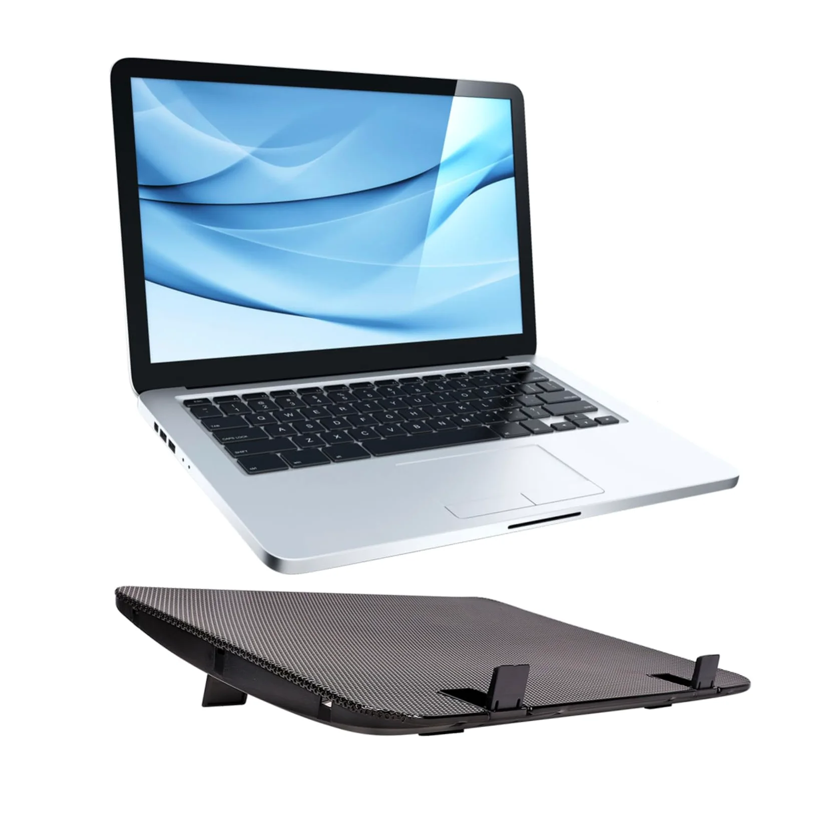 Supporto per Laptop 15, 6 Pollici in Abs Ferro, Notebook Cooling Support | Angolo Regolabile, Nero, per Dormitorio e Scrivania, Base Salvaspazio