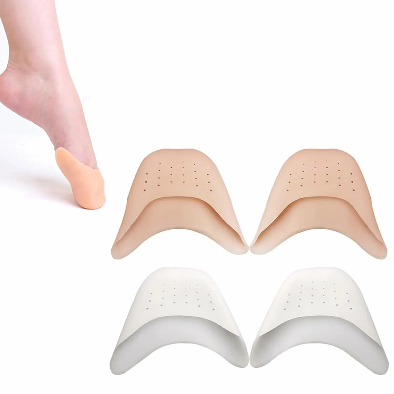 Salvapunte in Silicone Gel per Scarpe a Punta Ballet, Danza Classica, Protettore Copri Dita