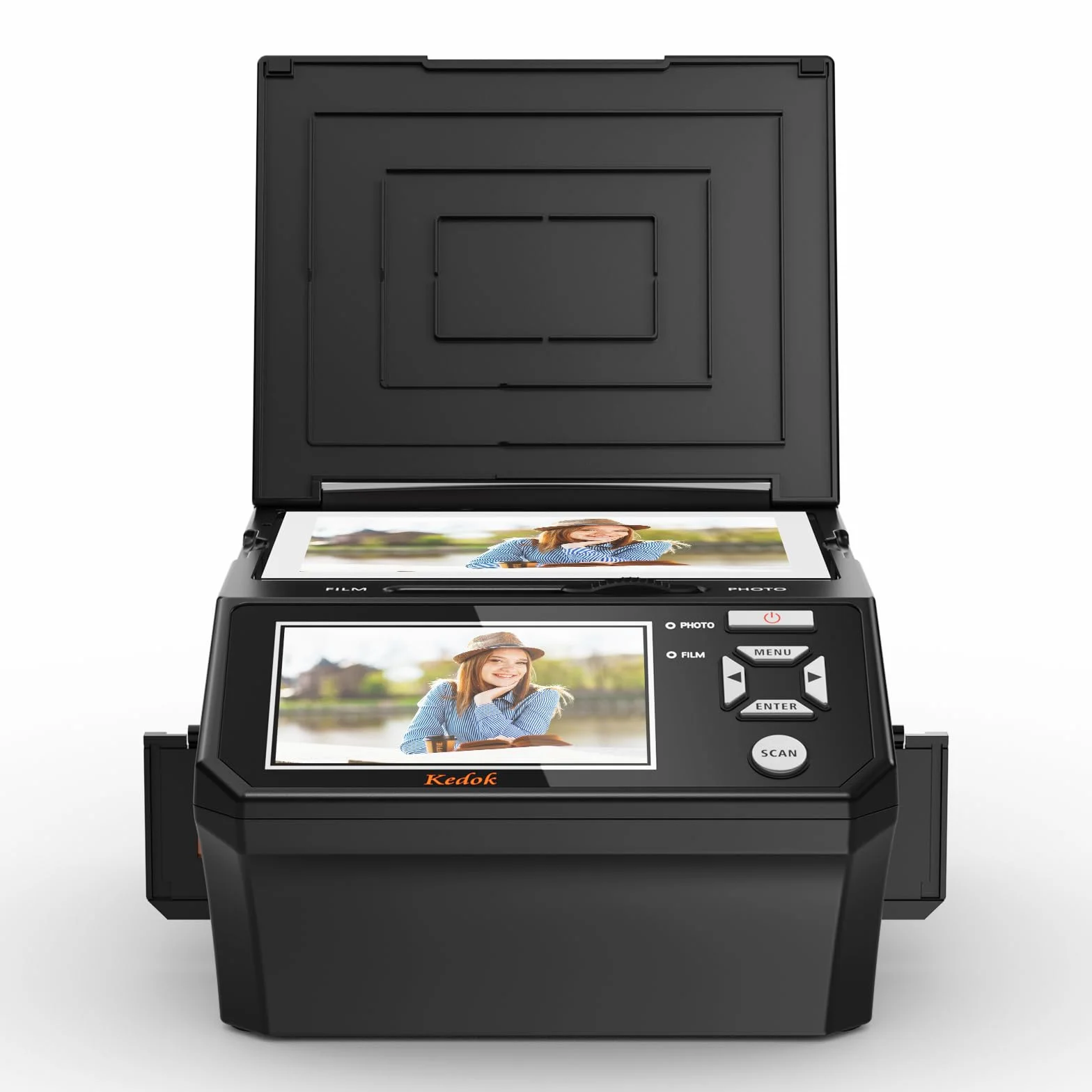 Multiscanner per Diapositive e Negativi con Schermo LCD da 5", Scanner per Foto Digitale per Convertire 35 mm, 110 Film e Biglietto da Visita in 22 MP Digital JPEG