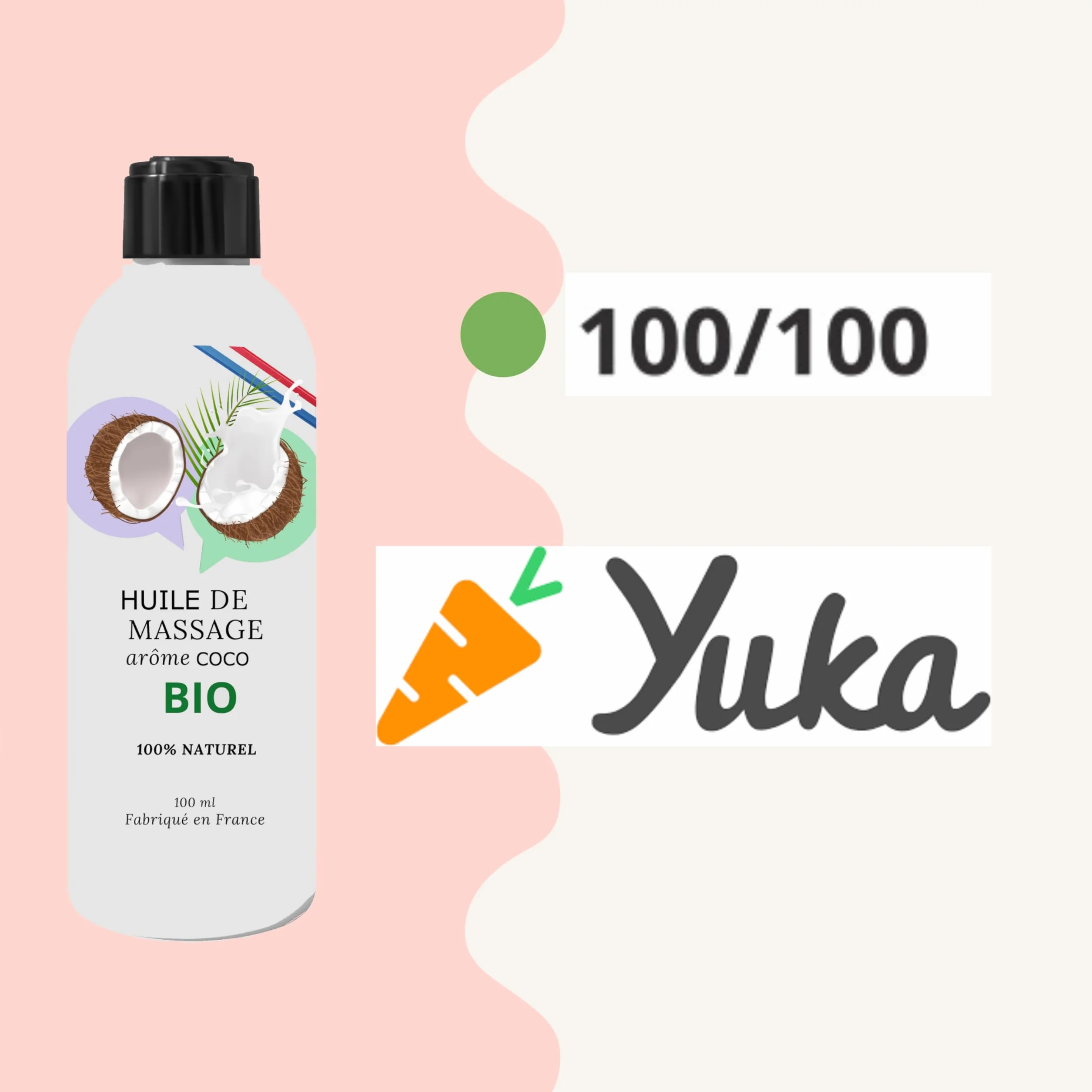 Olio lubrificante intimo al cocco biologico 100% naturale per massaggi