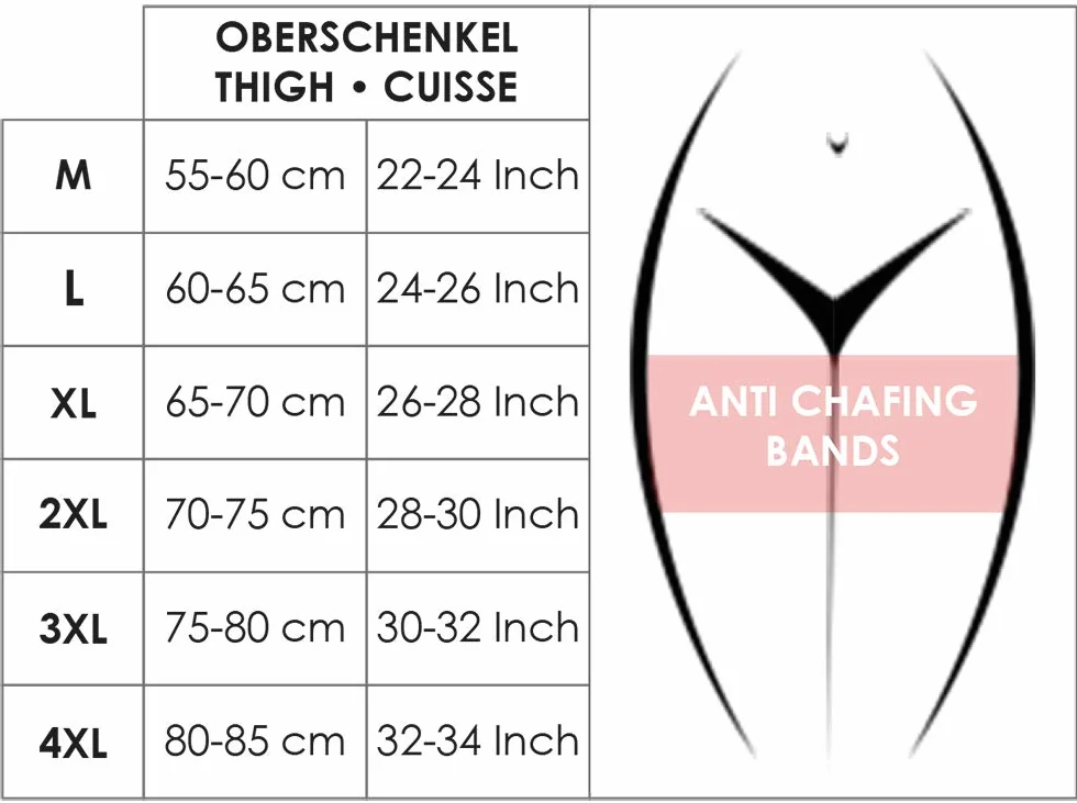 GLAMORY Fasce Cosce Anti Chafing Scaldamuscoli Donna 1 Pezzo