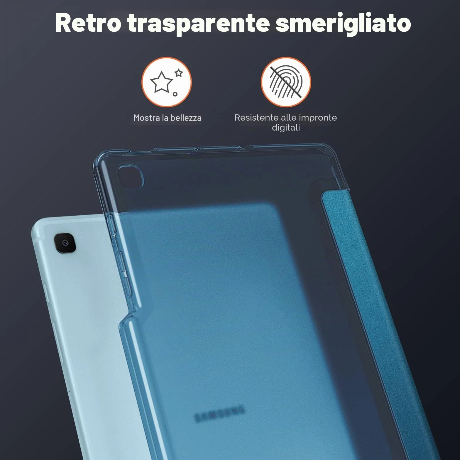 FINTIE Custodia Samsung Galaxy Tab S6 Lite 10.4'' 2024/2022/2020 con S Pen Holder, Cover Trasparente, Teal