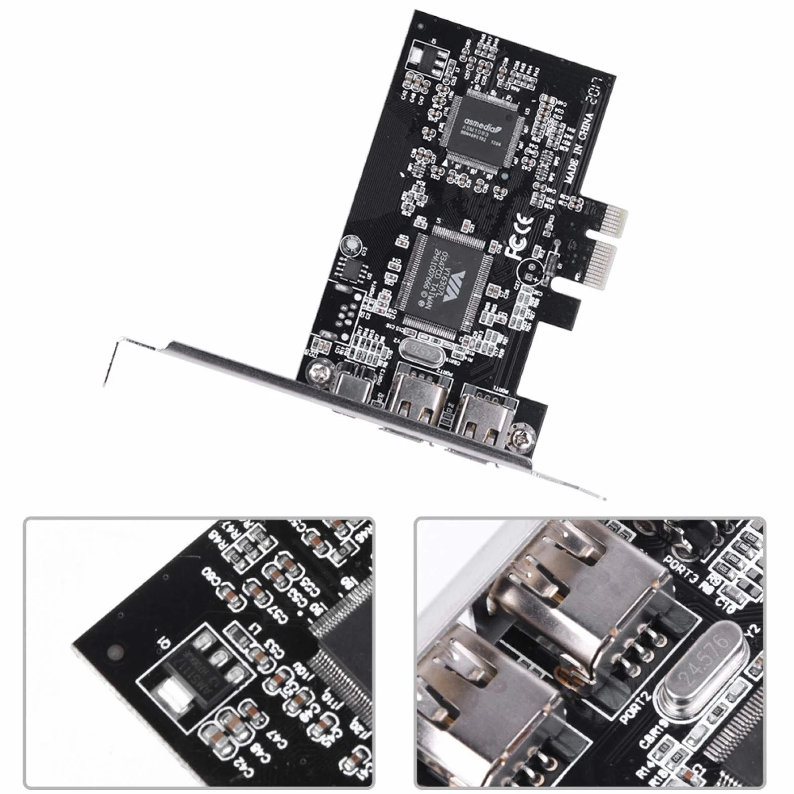 Scheda PCI-E, Scheda Express PCI-E PCI Express FireWire 1394a Scheda Controller IEEE 1394 con Cavo FireWire per Dispositivi FireWire 800 (1394b) 1394a
