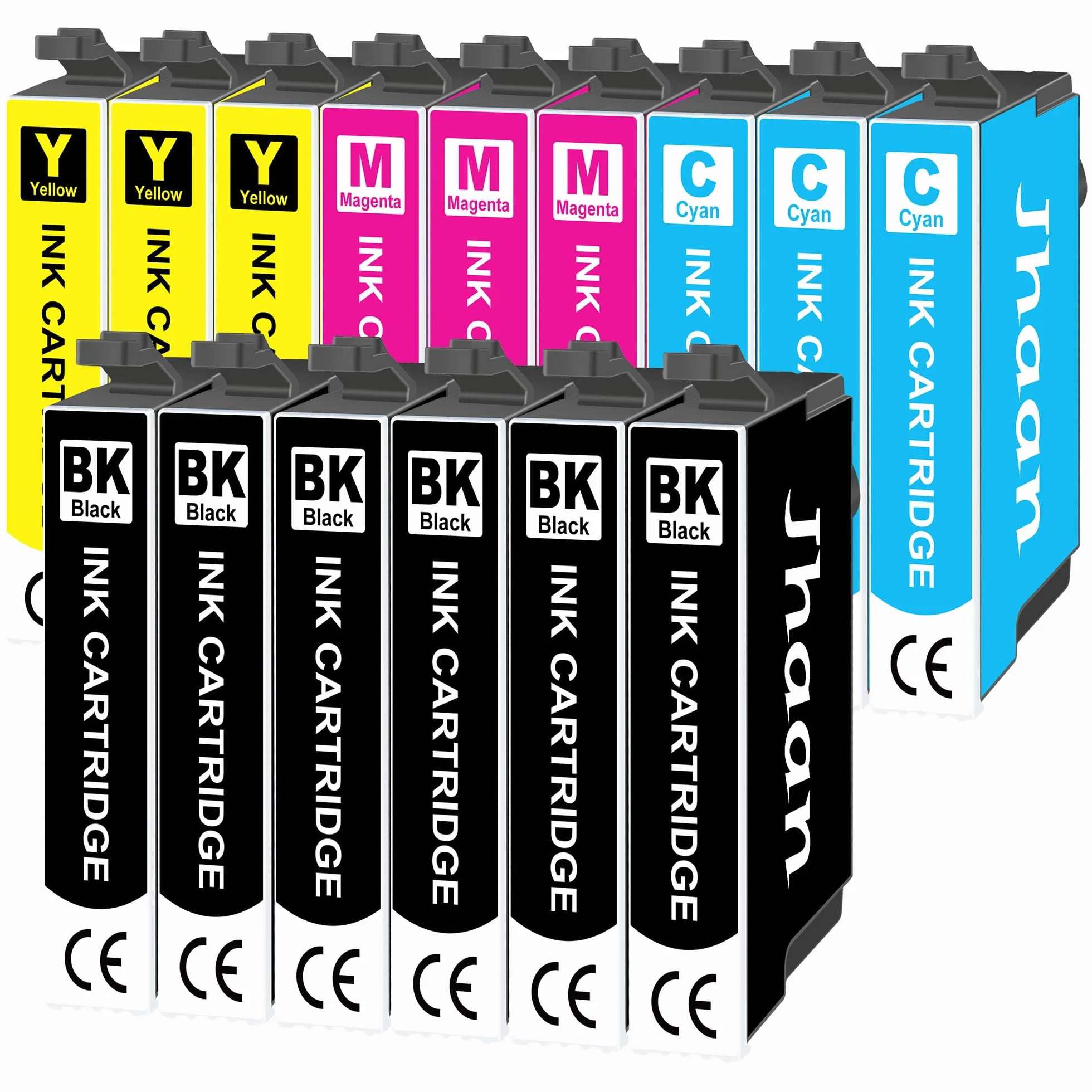 Cartucce d'inchiostro Compatibili per Epson XP 2200 WF 2930 Cartucce per Expression Home XP-4200 XP-4205 XP-2205 XP-3205 Workforce WF-2910 WF-2930 WF-2950 (6 Nero, 3 Ciano, 3 Magenta, 3 Giallo)