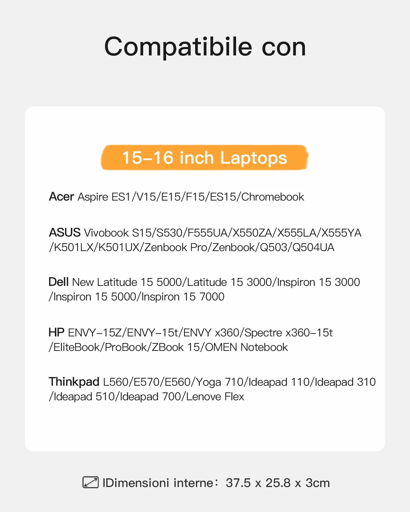 Inateck Custodia per Laptop Compatibile con 15,6 Pollici Notebook