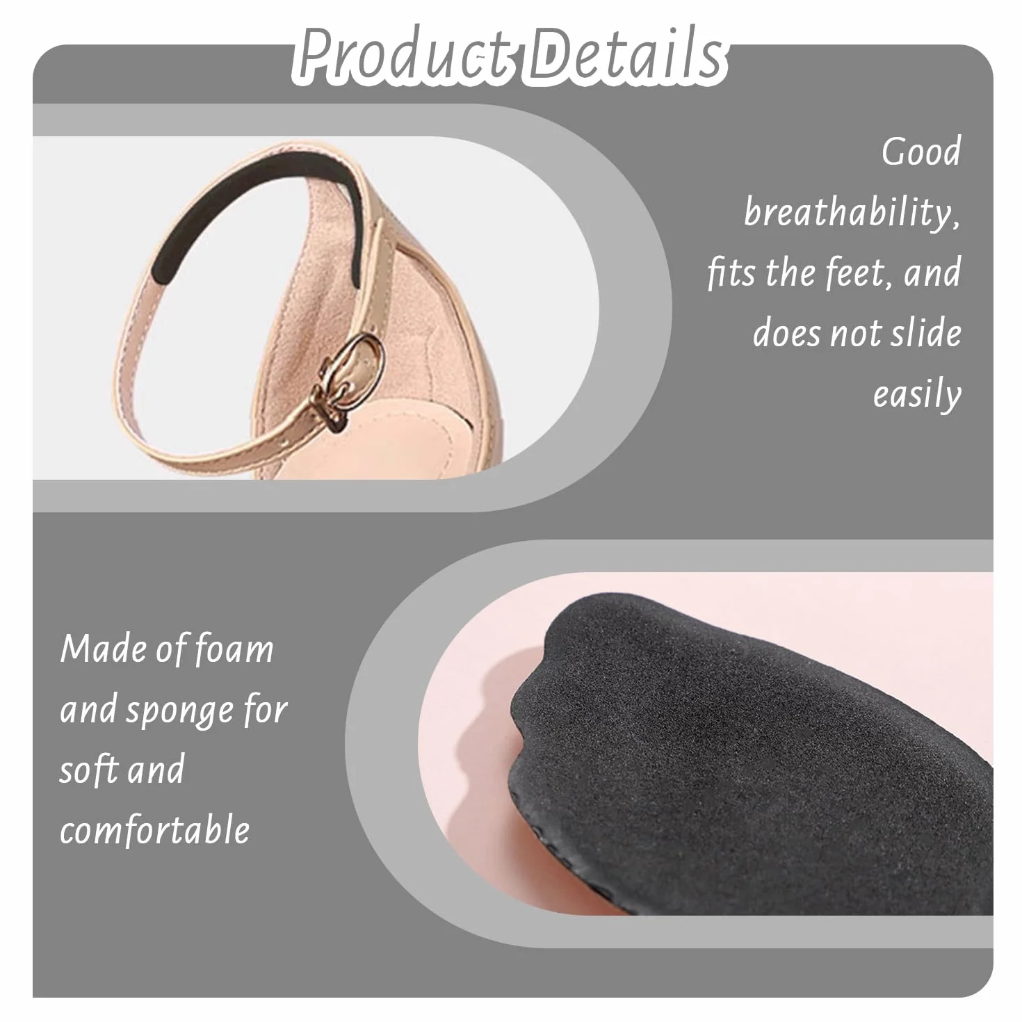 Stuoie Antiscivolo Lacci Delle Scarpe Solette Spugna Anti-Caduta Adesivi Tacco Alto Rettifica Pad Protezione Piede