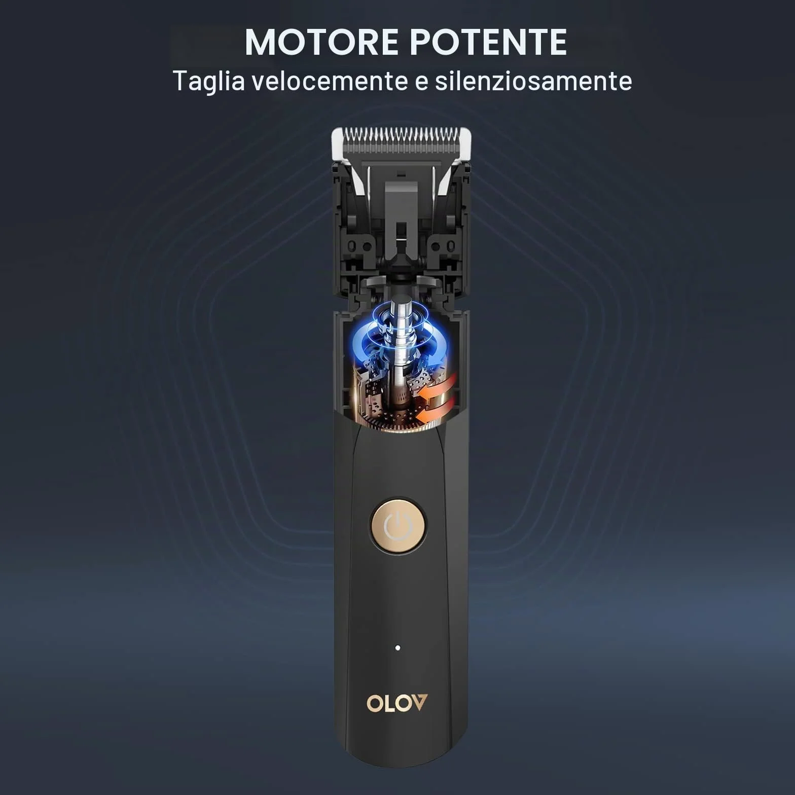 OLOV Rasoio Elettrico Corpo Uomo, Rifinitore con Lame In Ceramica, Waterproof Asciutto Bagnato