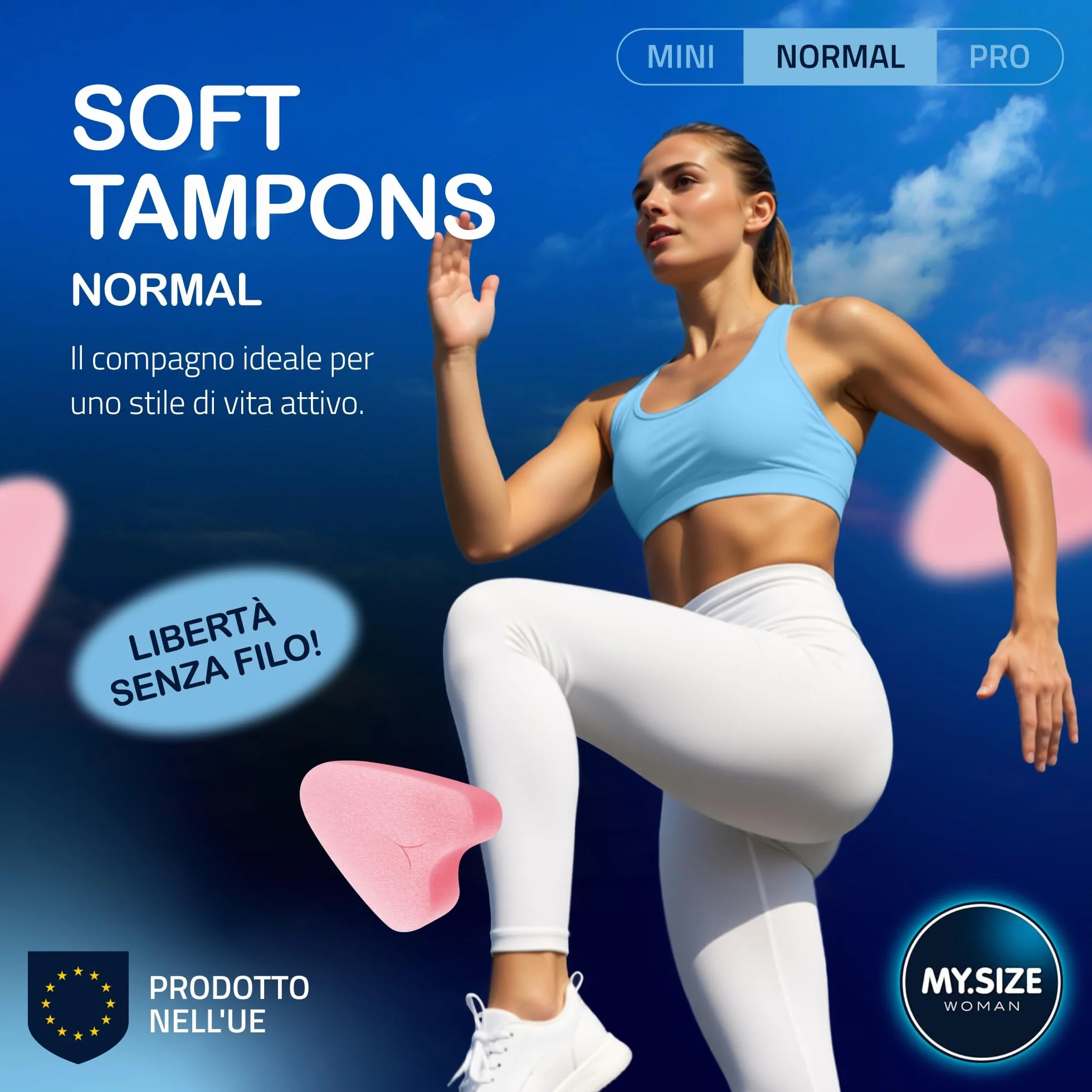 MY.SIZE Woman Soft Tampons NORMAL 20 pezzi tamponi senza filo