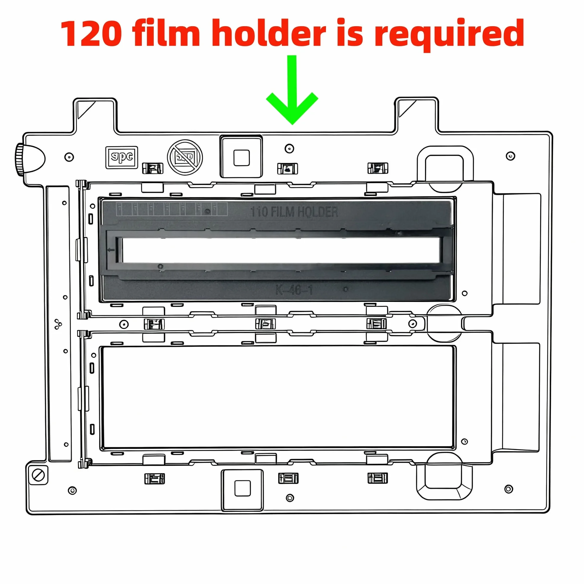 Adattatore per formato pellicola Photo Asp 110 16 mm compatibile con Epson Perfection V700 V750 GT-X900 GT-X970