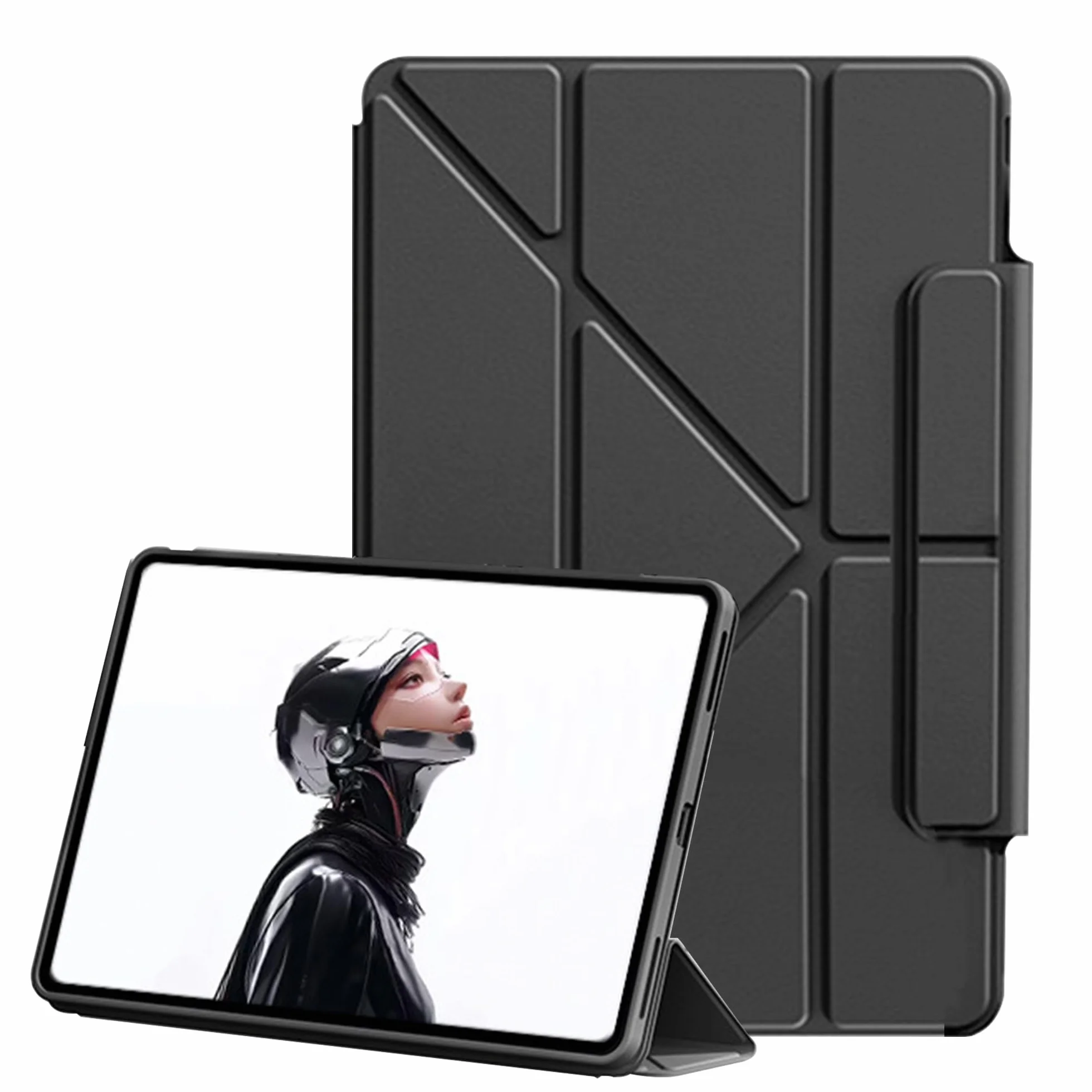 Cover per RedMagic Astra 9", Funzione Stand Verticale, Anti-Goccia, Custodia Protettiva Antiurto per RedMagic Astra 9" - Nero
