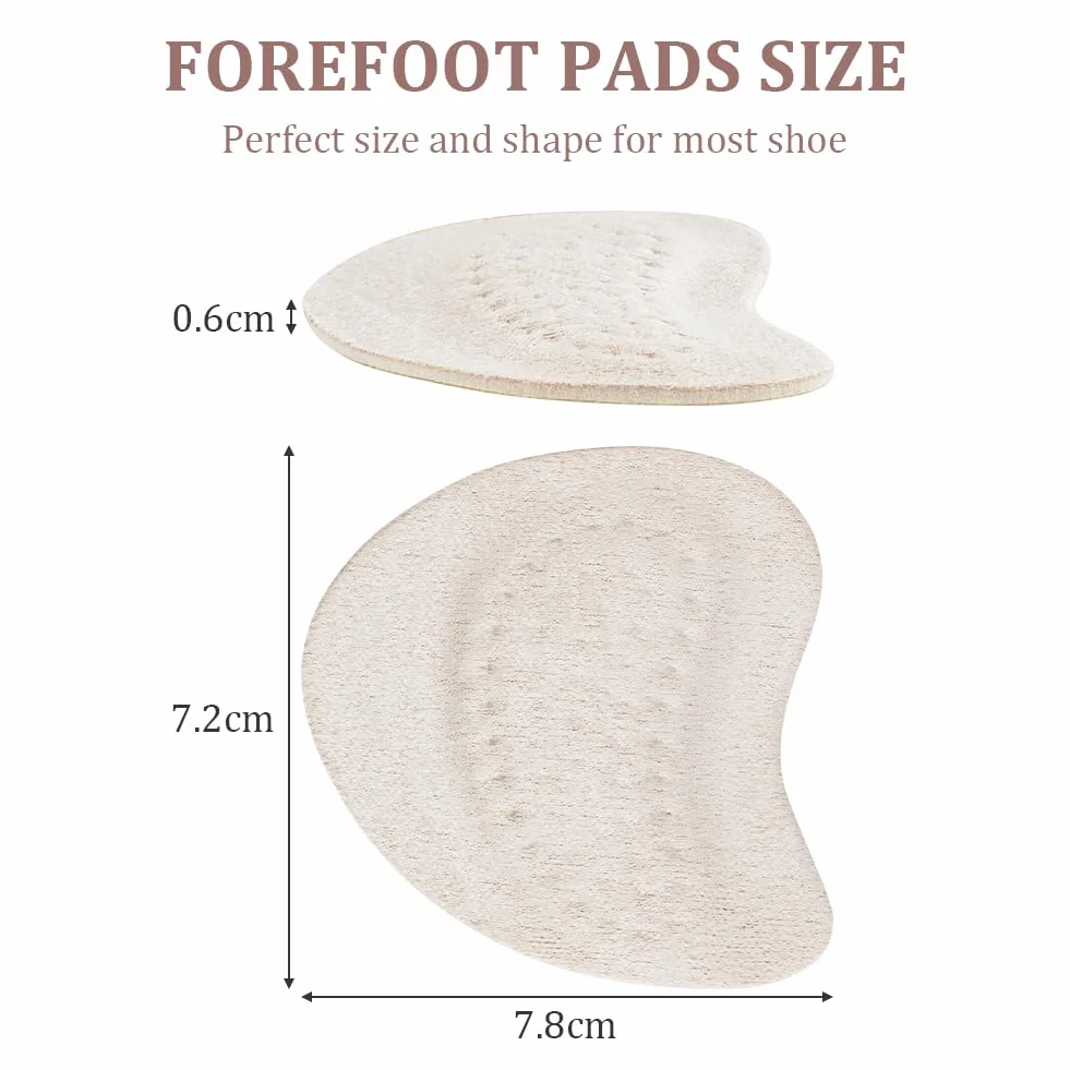 Cuscinetti Metatarsali Adesivi Memory Foam Antiscivolo Alleviare Dolore Piedi, 2 Paia
