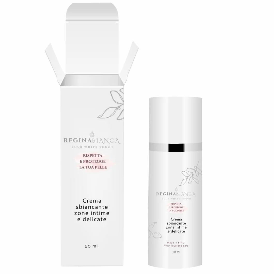Regina Bianca Crema Schiarente Zone Intime 50ml Iperpigmentazione Inguine Ascelle Capezzoli Pelli Sensibili Made in Italy