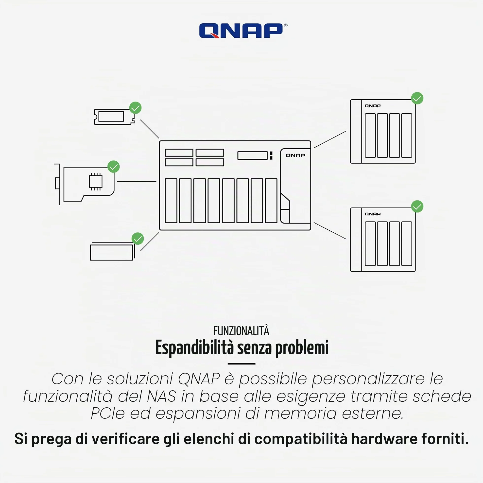 QNAP TS-462-4G serveur de stockage NAS Tower Ethernet/LAN Blanc N4505