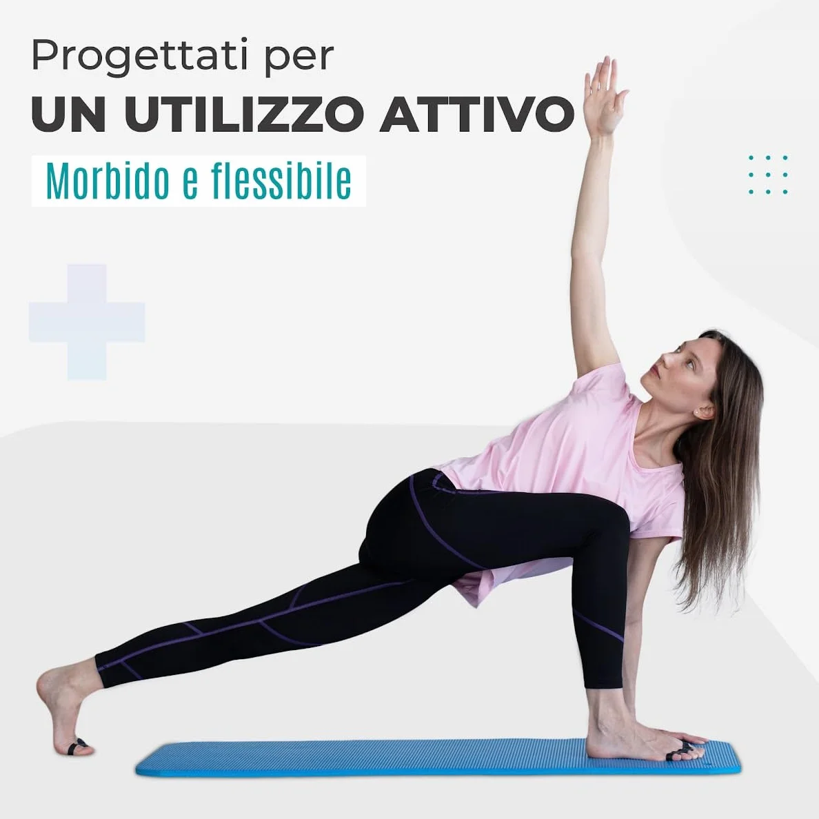 RestoreFeet Separatore Dita Piedi Anti Alluce Valgo 2 Paia Nero Azzurro Silicone 0% BPA Uomo Donna
