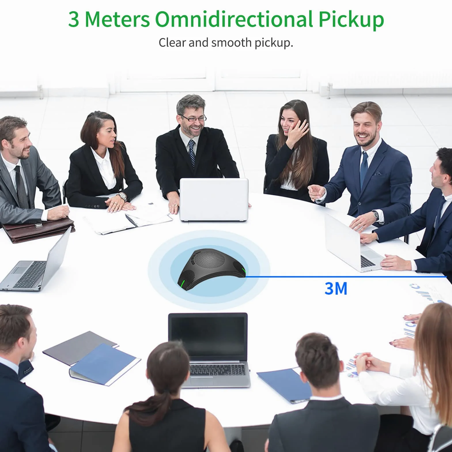 Microfono Vivavoce USB Microfono Omnidirezionale con Ripresa Vocale a 360 Gradi con Presa Vocale a 360 Gradi Controllo Muto del per Conferenze