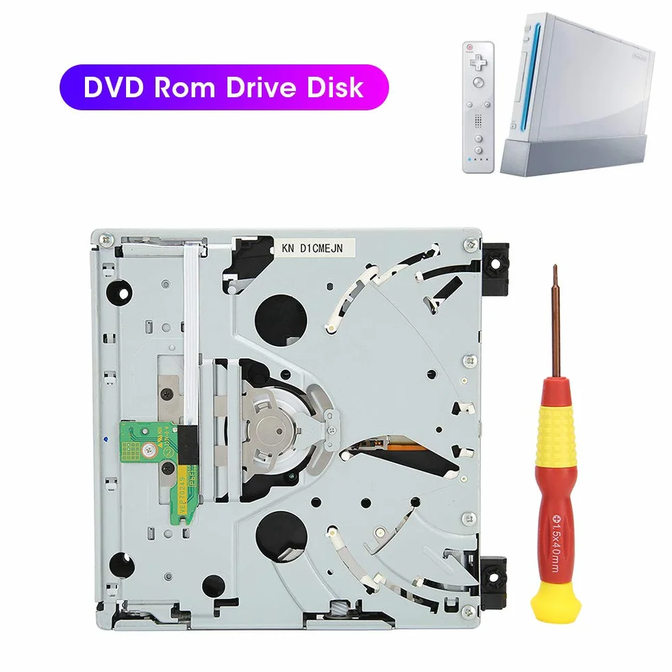 unità CD per Console di Gioco, Parte per Riparazione Disco Doppio IC Professionale, Kit Dvd sostitutivo, Driver CD-Rom con cacciavite, Installazione Semplice, per Console Nintendo per Wii D2E