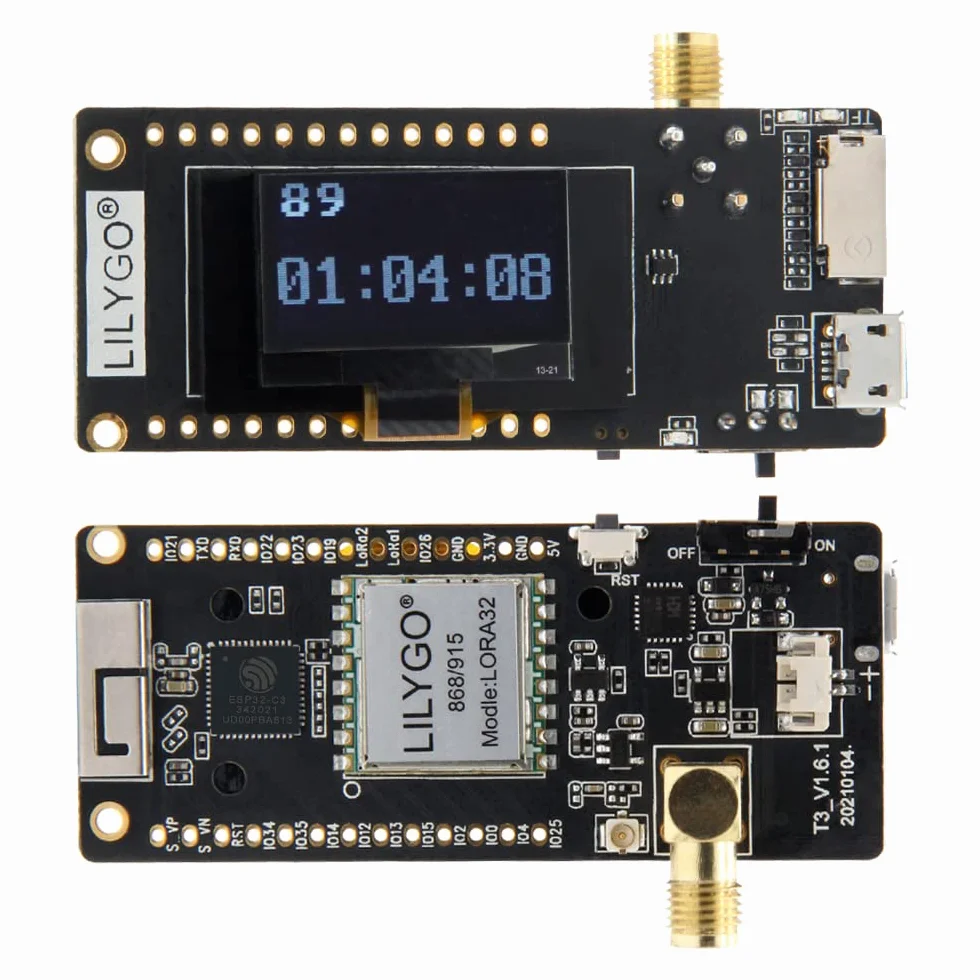 LILYGO TTGO Lora OLED 0,96 pollici scheda SD WiFi BLE scheda di sviluppo ESP32 Paxcounter modulo SMA Metri Passenger Flows