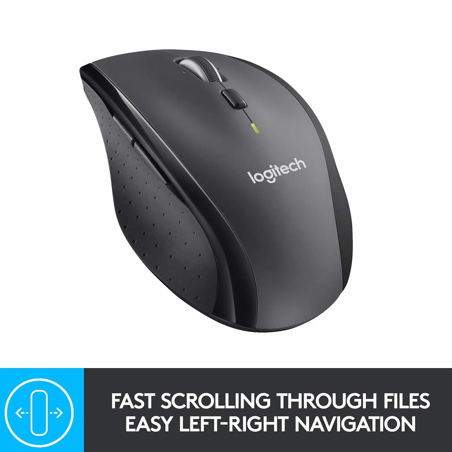 Logitech M705 Wireless Mouse Nero Ricondizionato per Windows Mac Laptop Computer