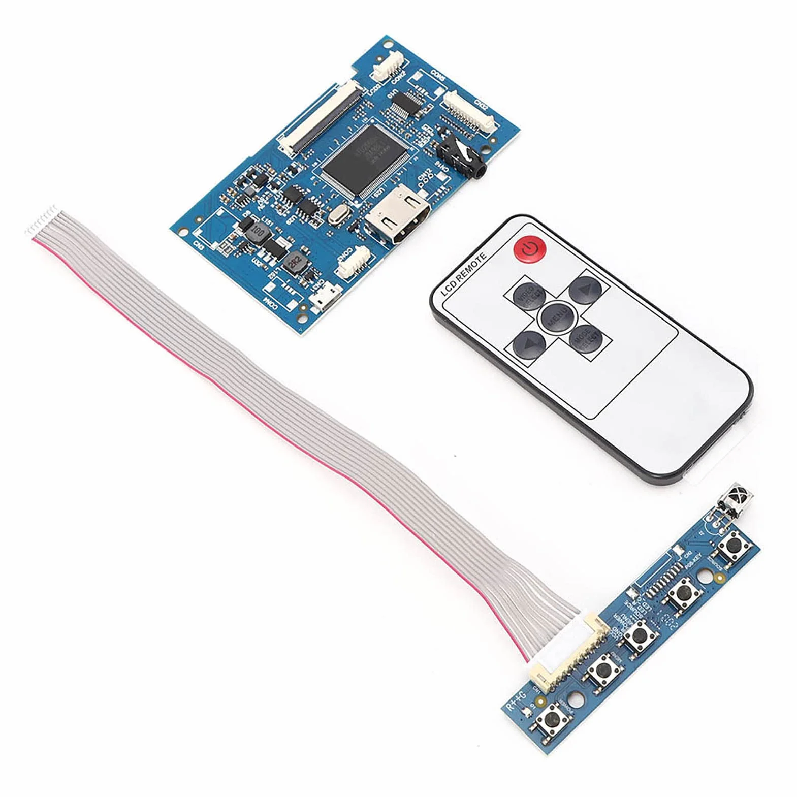 Fafeicy Scheda Controller HDMI per Schermo LCD 7 Pollici Kit Universale con Telecomando 1024x600 50 Pin 5V DC Materiale Cartone Sintetico