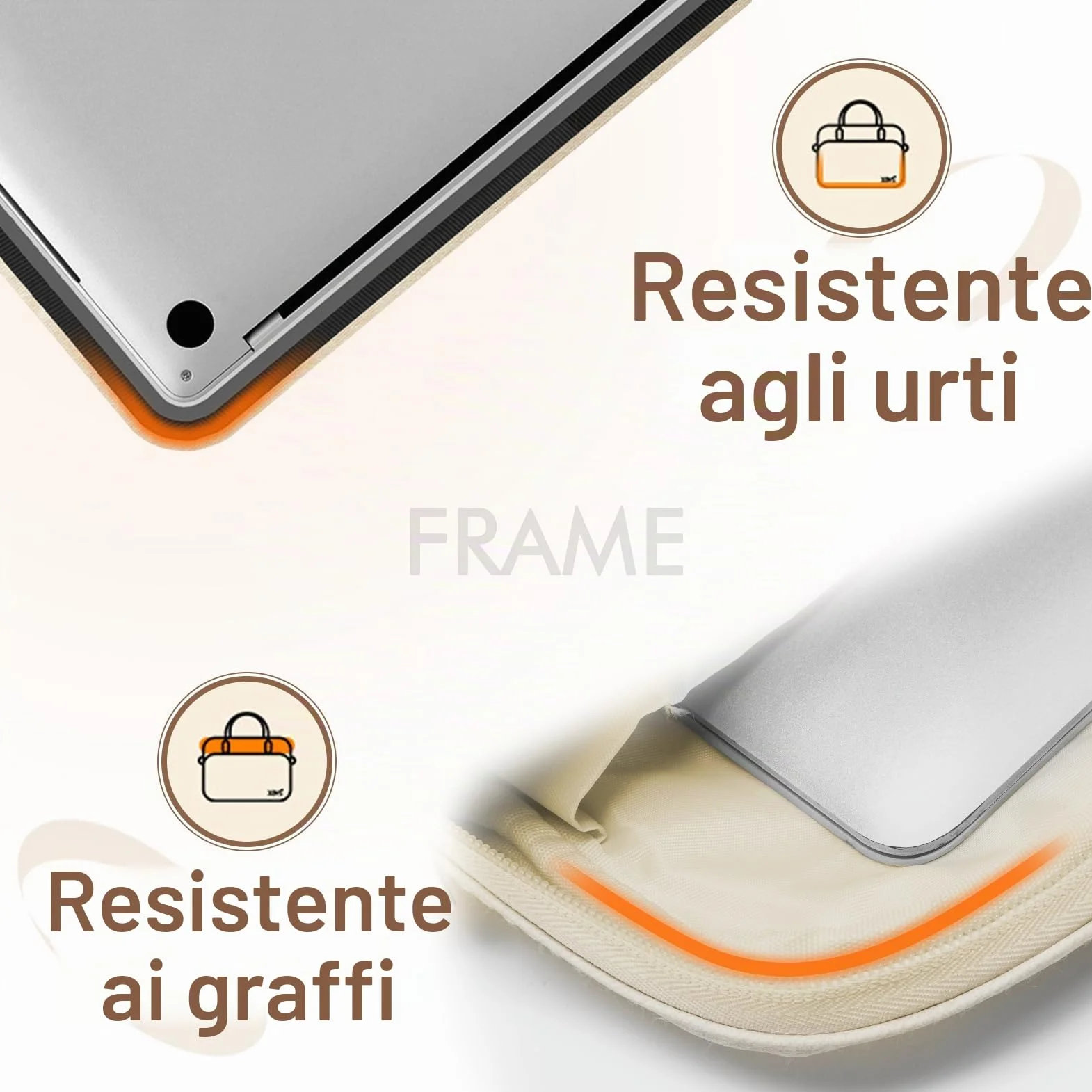 BAGZY Borsa Lavoro Donna Cartella Ventiquattrore Portadocumenti per Laptop in PU Pelle14 Pollici 15,6 Pollici per Laptop Valigette Adatto per Scuola, Lavoro E Viaggi D'affari (Beige)