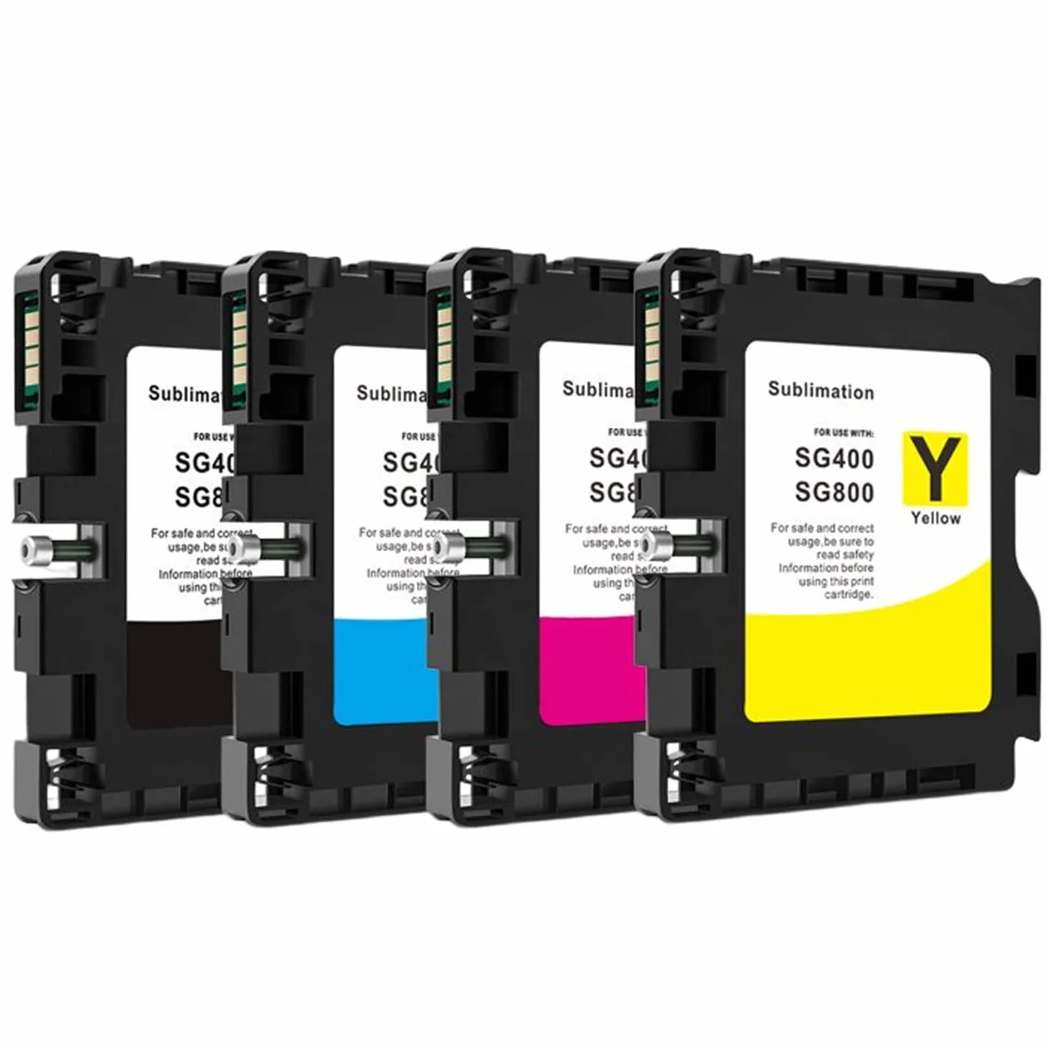Compatibili SG400 SG800 Cartucce d'inchiostro per Sawgrass Virtuoso SG400 SG800 Ricoh Aifcio SG3100 SG3110 SG7100 Stampante Inchiostro Sublimazione a Trasferimento di Calore (BK/C/M/Y 4-Pack)