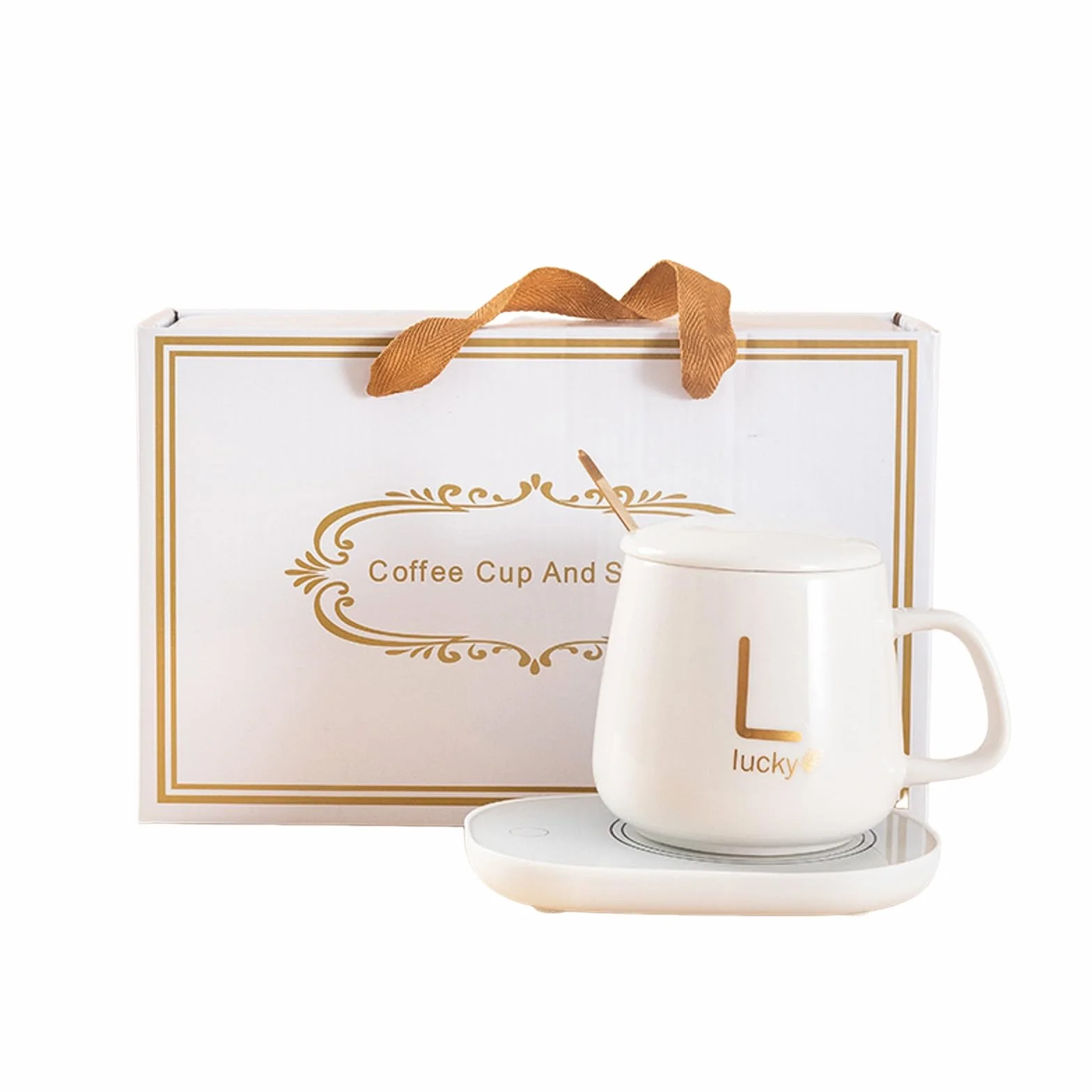 Scalda Tazza da Caffè Elettrico,55℃i Tazza di Controllo della Temperatura Intelligente per caffè Cacao e Bevande Calde, per casa e Ufficio scaldatazze elettrico (Bianco)