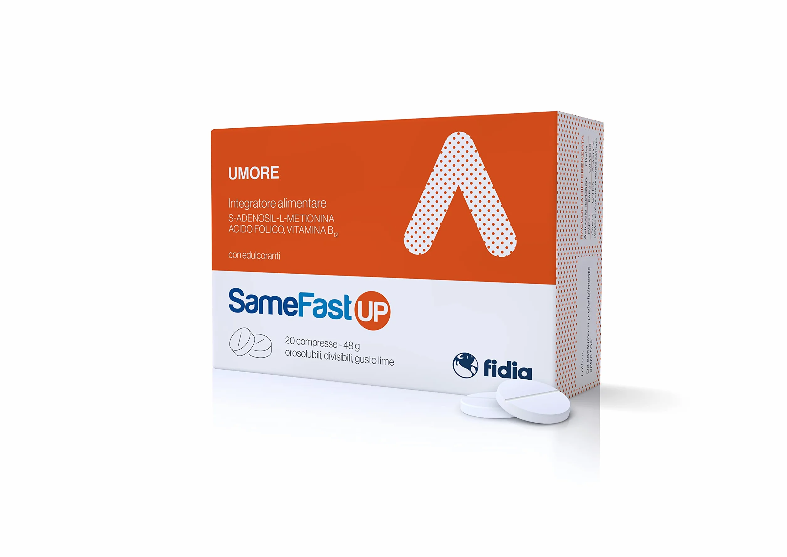 SameFast UP Integratore Alimentare Tono Umore 20 Compresse Orosolubili Gusto Lime Senza Glutine Lattosio