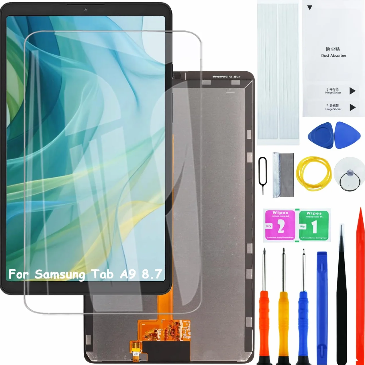 Schermo di ricambio per schermo LCD Samsung Galaxy Tab A9 8.7 X110 con kit