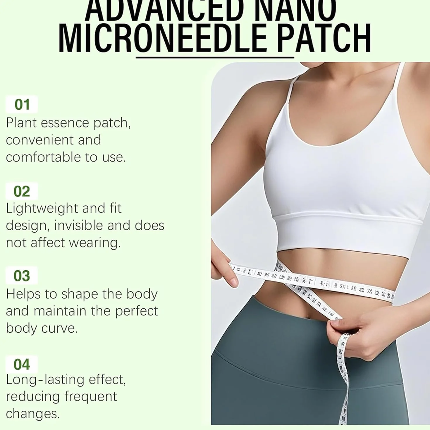 Moringa Cerotti Dimagranti 10 In 1 con Nanocroneedle, Berberina, Patch Compresse per Uomini e Donne