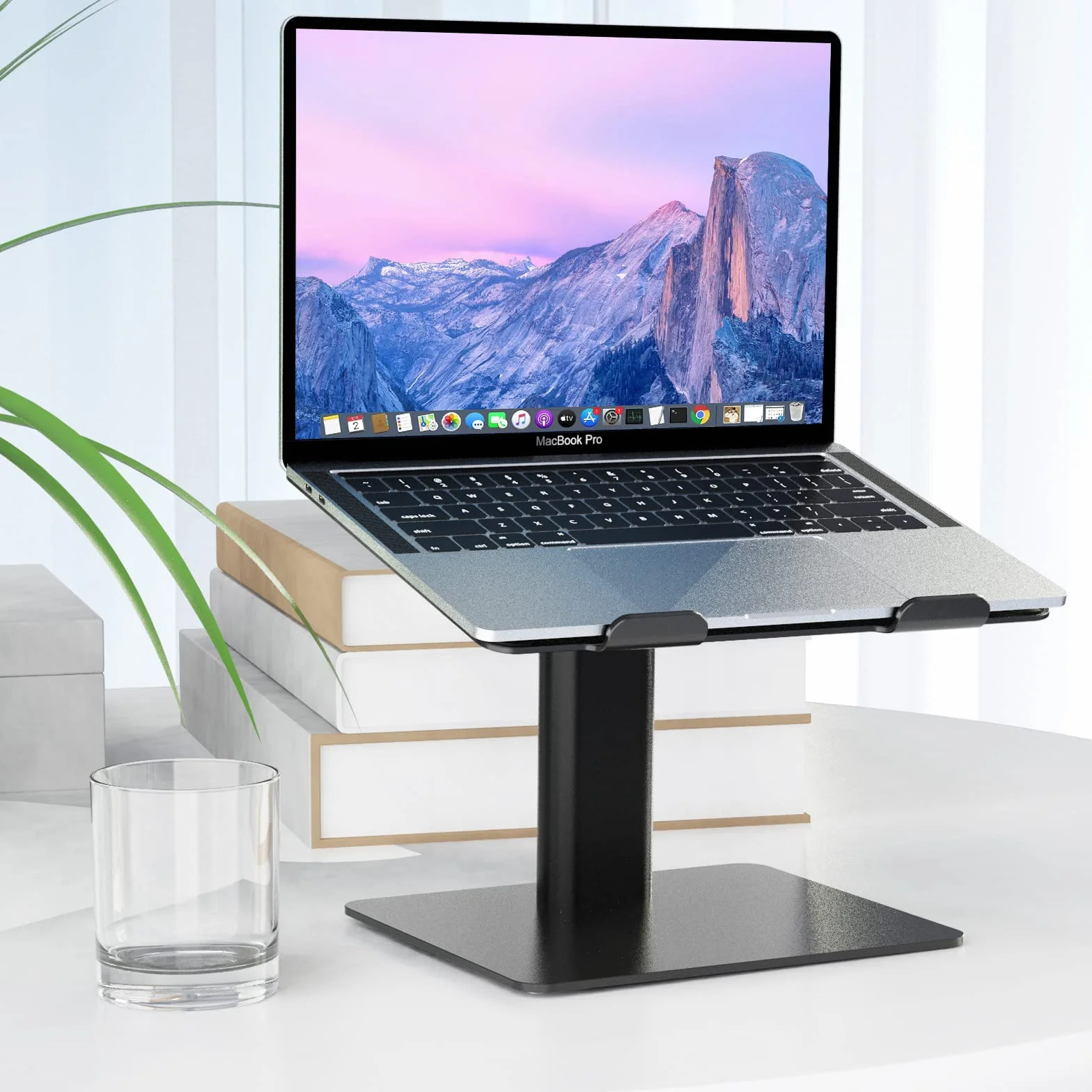 BESIGN LSX6 Supporto PC portatile, Supporto per portatile ergonomico per il lavoro in stand, Supporto per laptop compatibile con portatili da 10-15.6", Nero