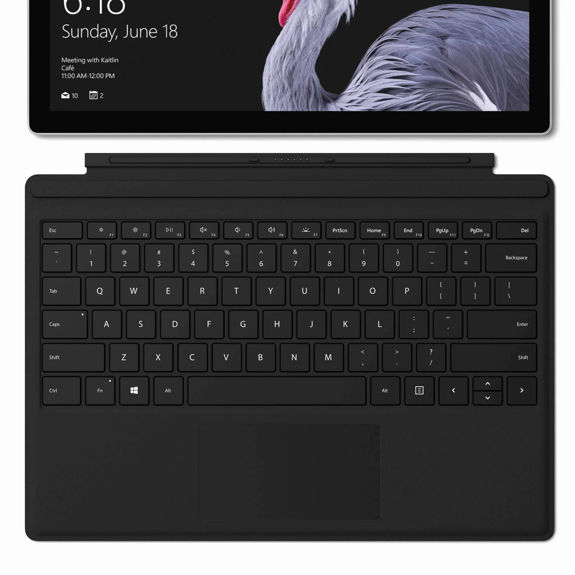 Microsoft Surface Pro Type Cover QWERTY Italiano Nero per Surface Pro 4-7 Ricondizionato